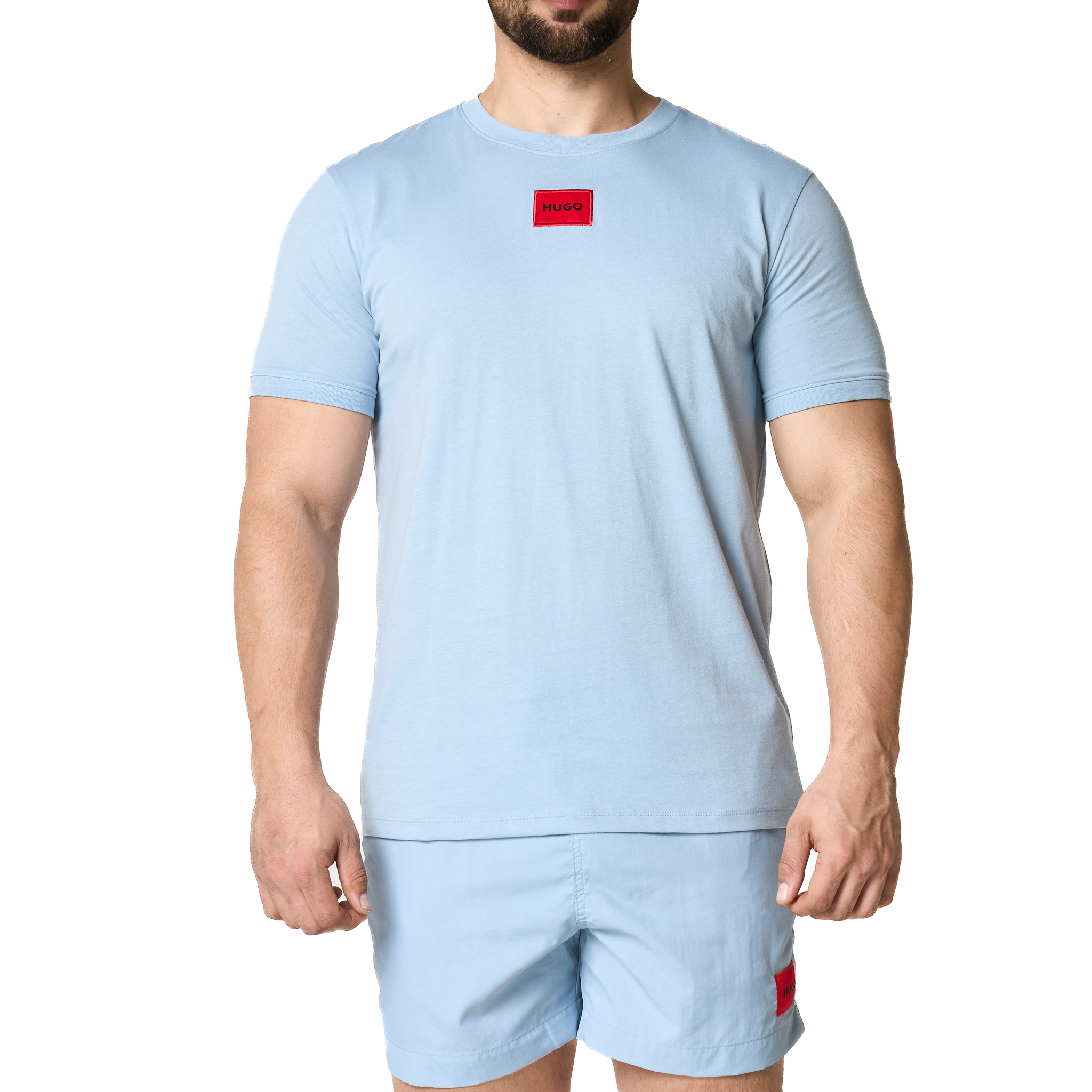 Mens HUGO Blue Diragolino212 S/s T Shirt