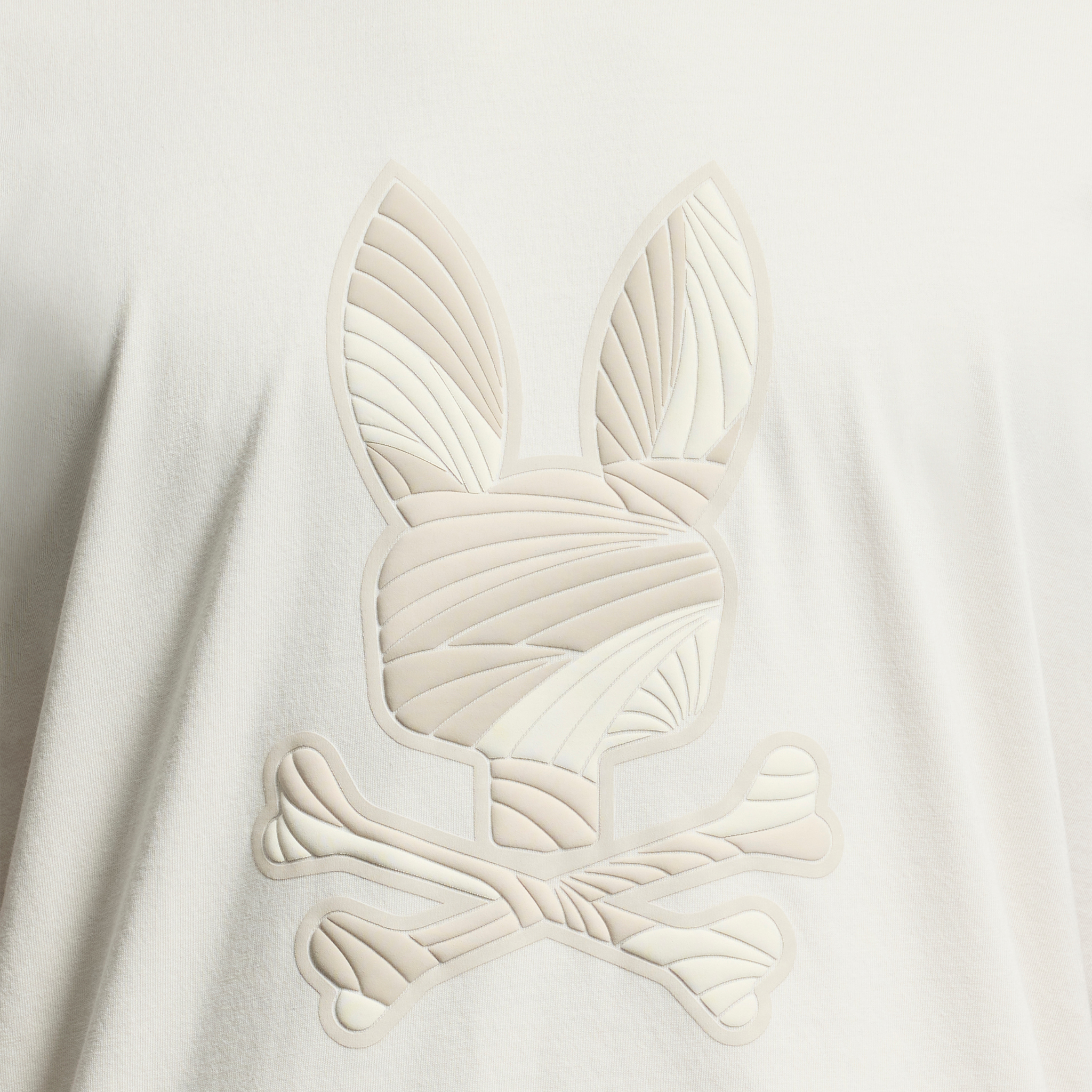 Mens Psycho Bunny Natural Linen Baxter Embroidered Graphic S/s T Shirt