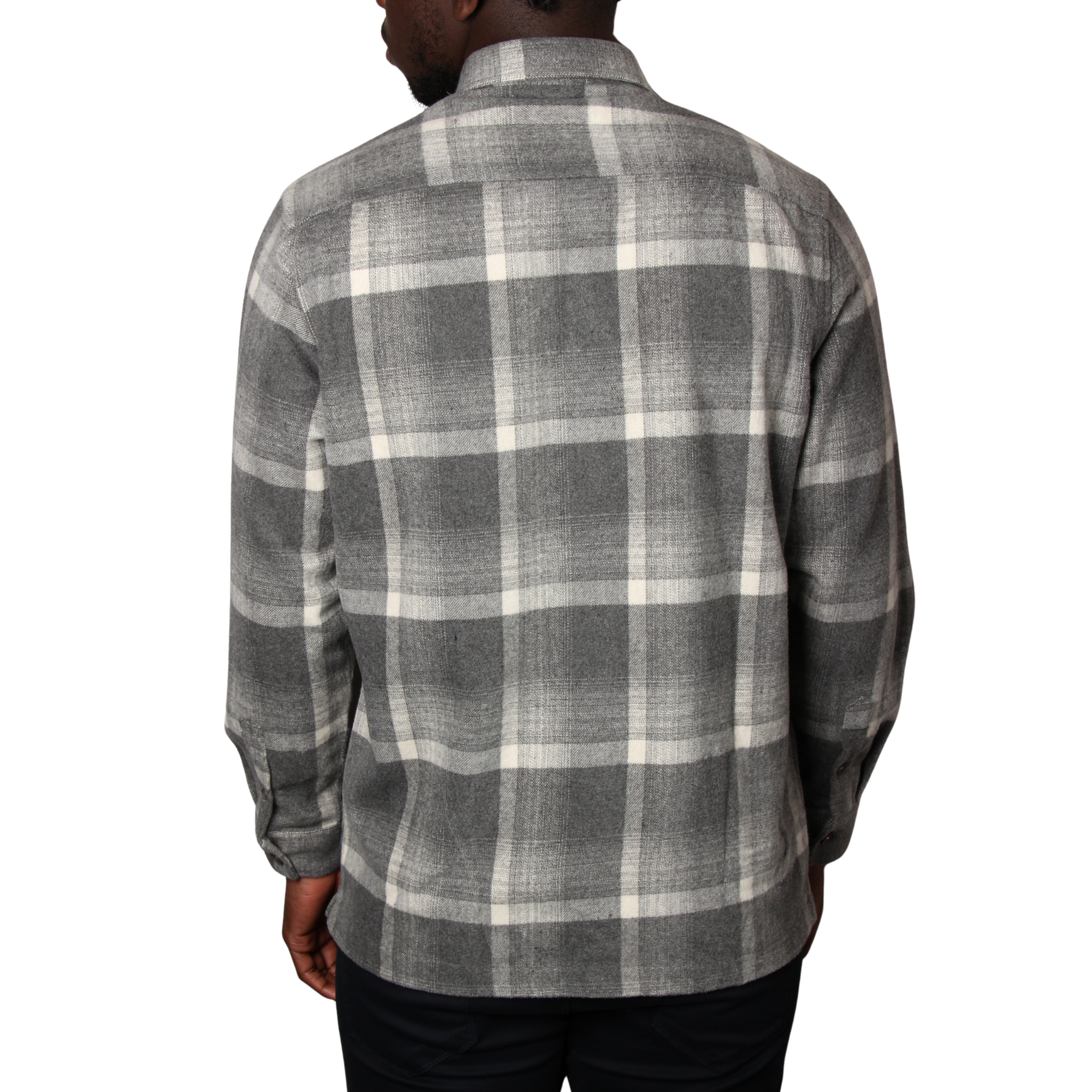 Mens SEINSE Perla Grey Flannel Overshirt