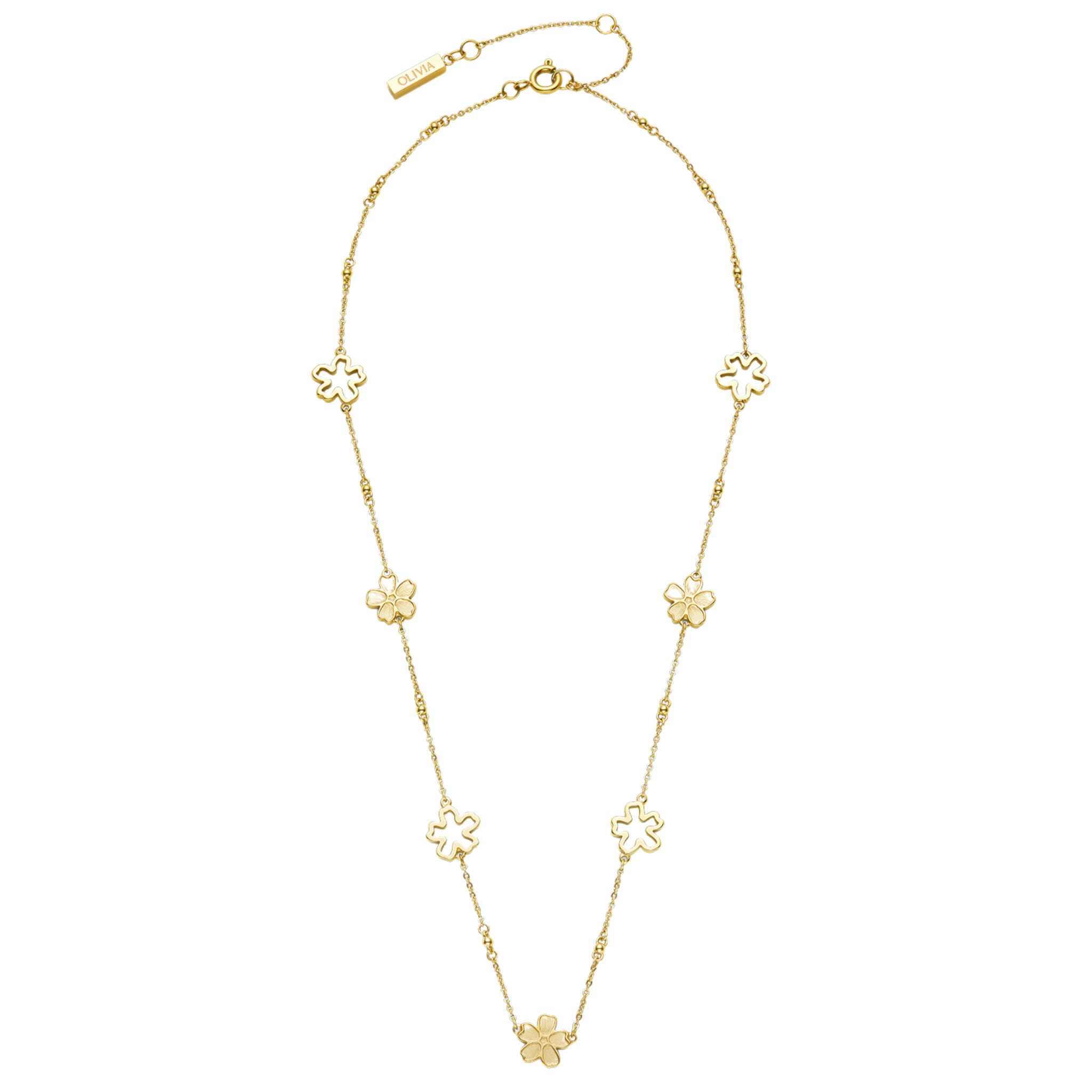 Womens Olivia Burton Gold Floral Forget Me Not Necklace