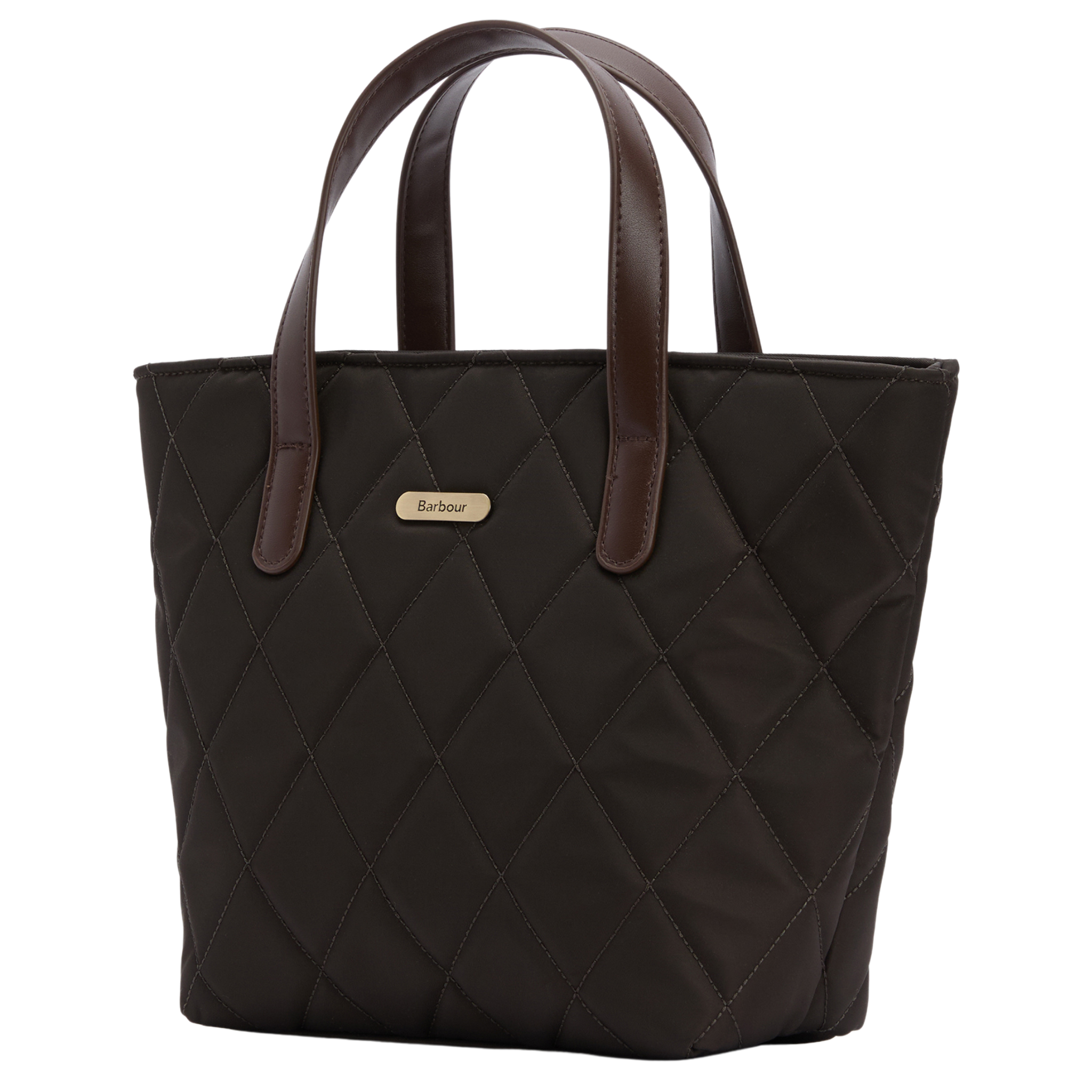 Womens Barbour Olive Quilted Mini Tote Bag