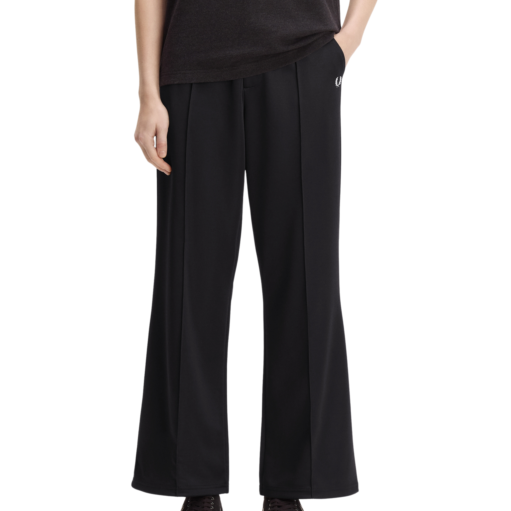 Womens Fred Perry Black Tricot Trousers
