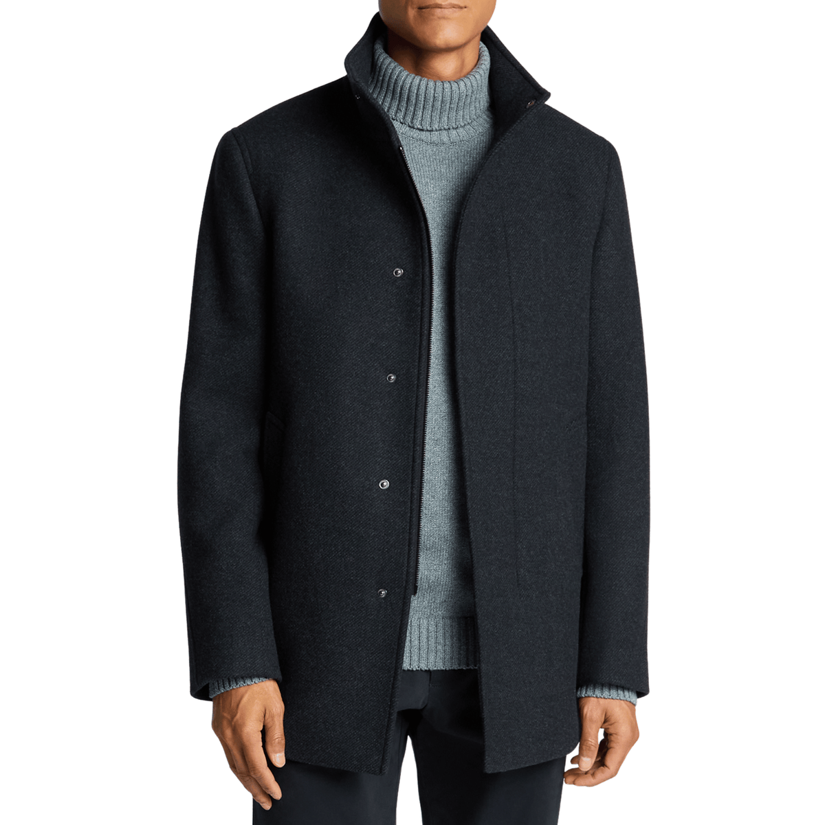 Mens Remus Uomo Dark Blue Jacob Tailored Coat