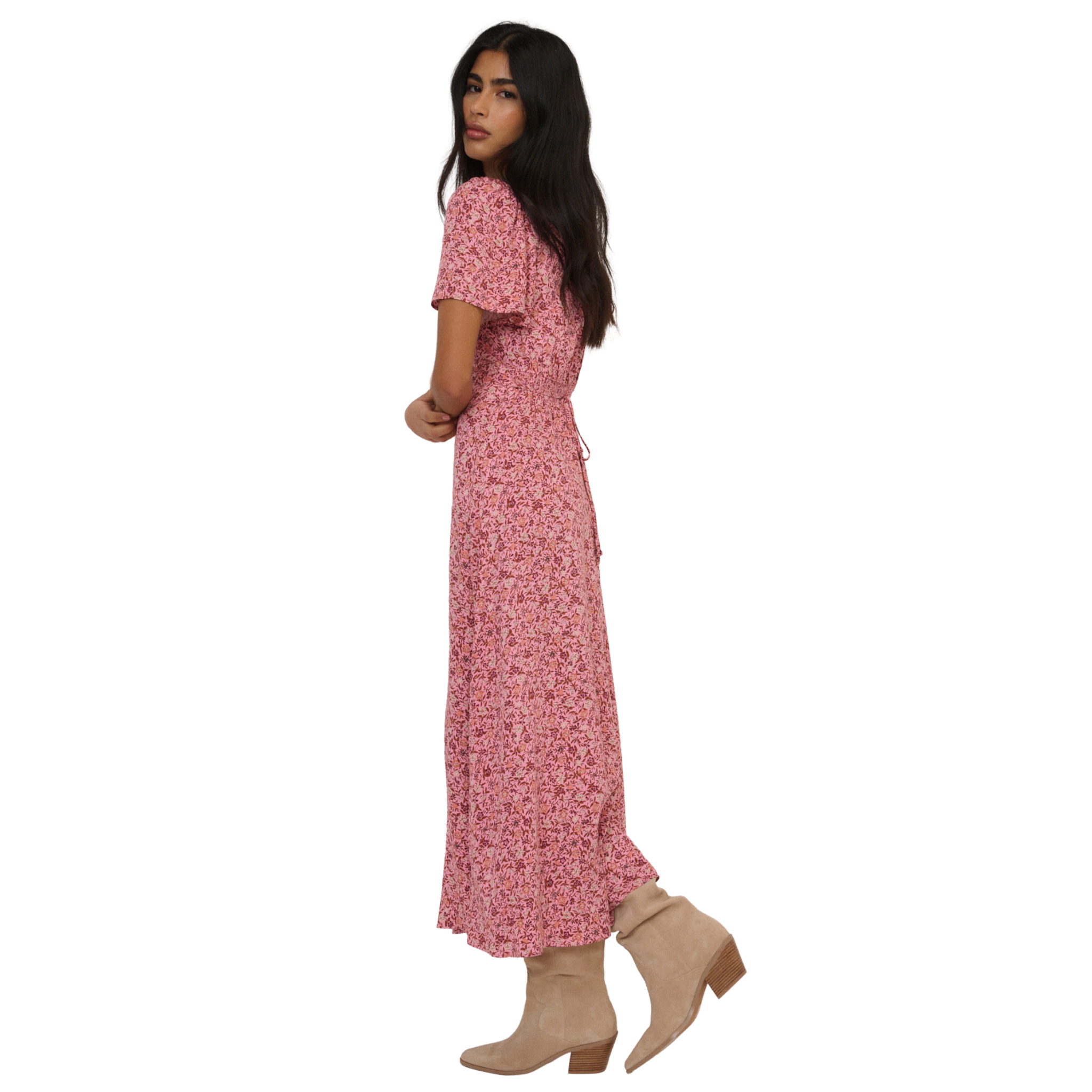 Womens Nobody's Child Pink Atlas Midi Dress