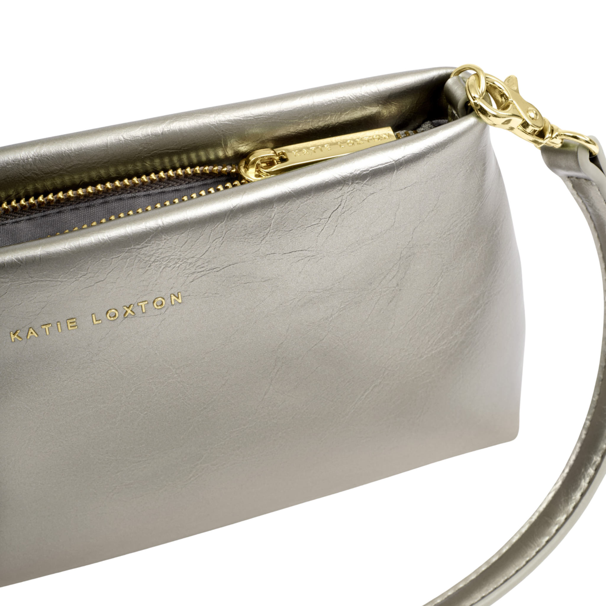 Womens Katie Loxton Pewter Nova Clutch Shoulder Bag