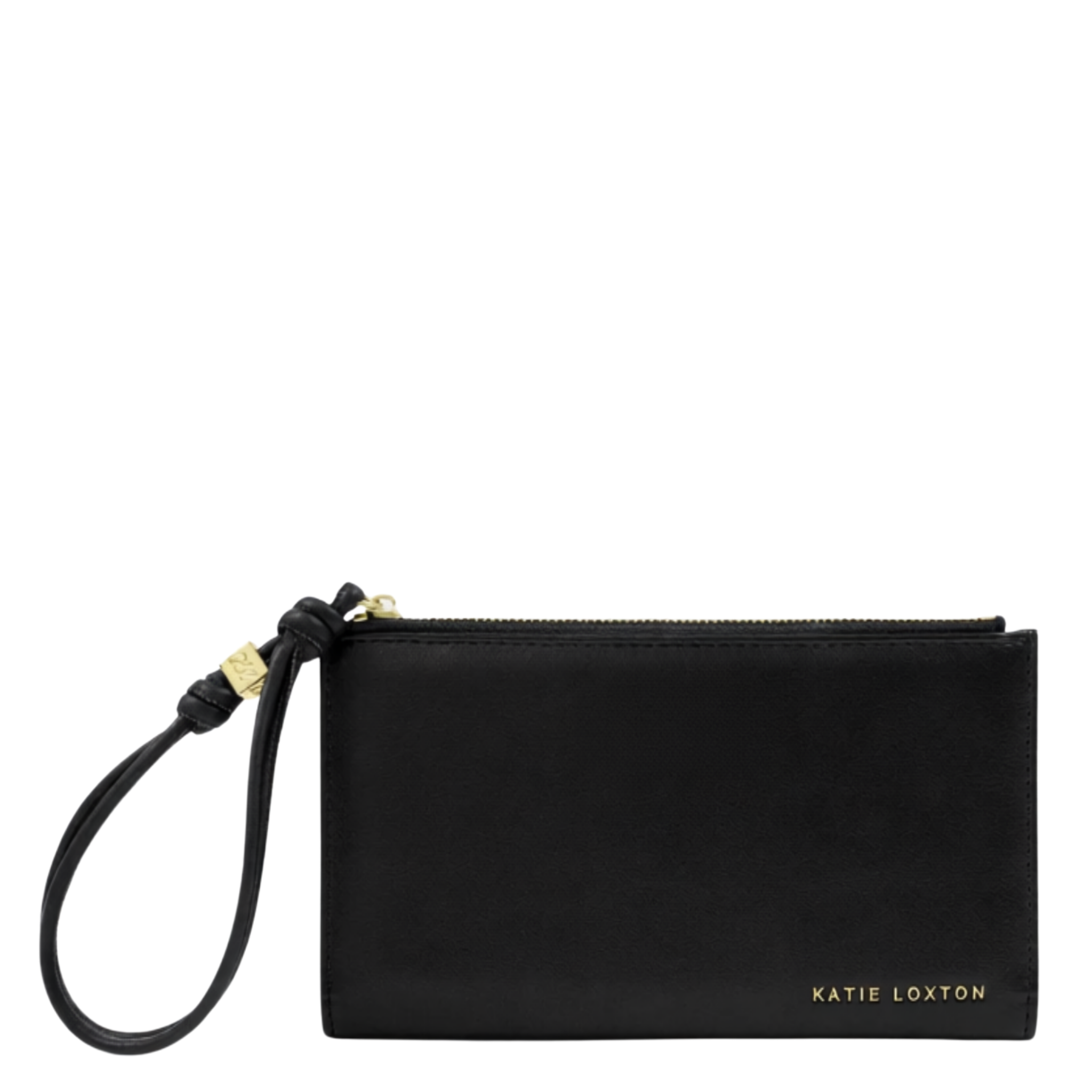 Womens Katie Loxton Black Arden Braided Wristlet Purse
