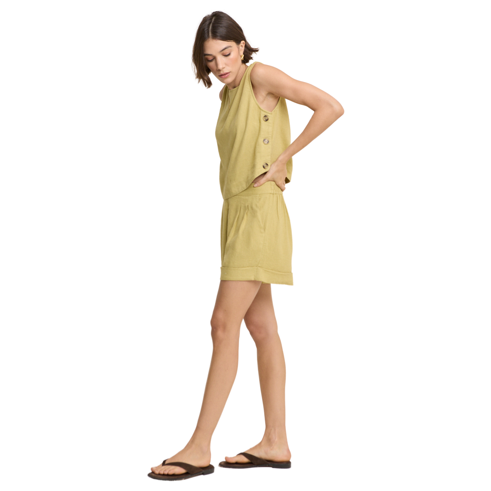 Womens Nobody's Child Green Torrent Turn Up Shorts
