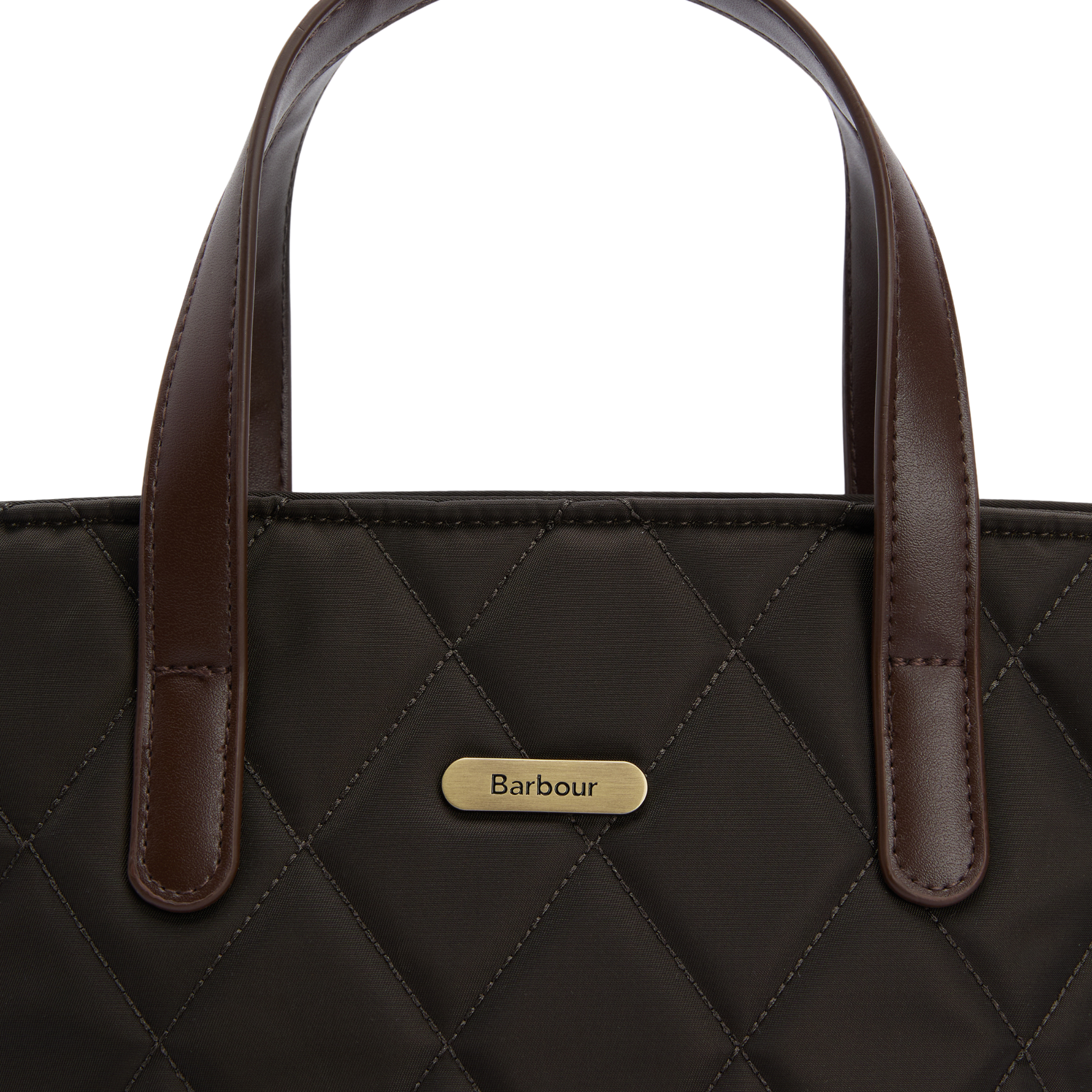 Womens Barbour Olive Quilted Mini Tote Bag