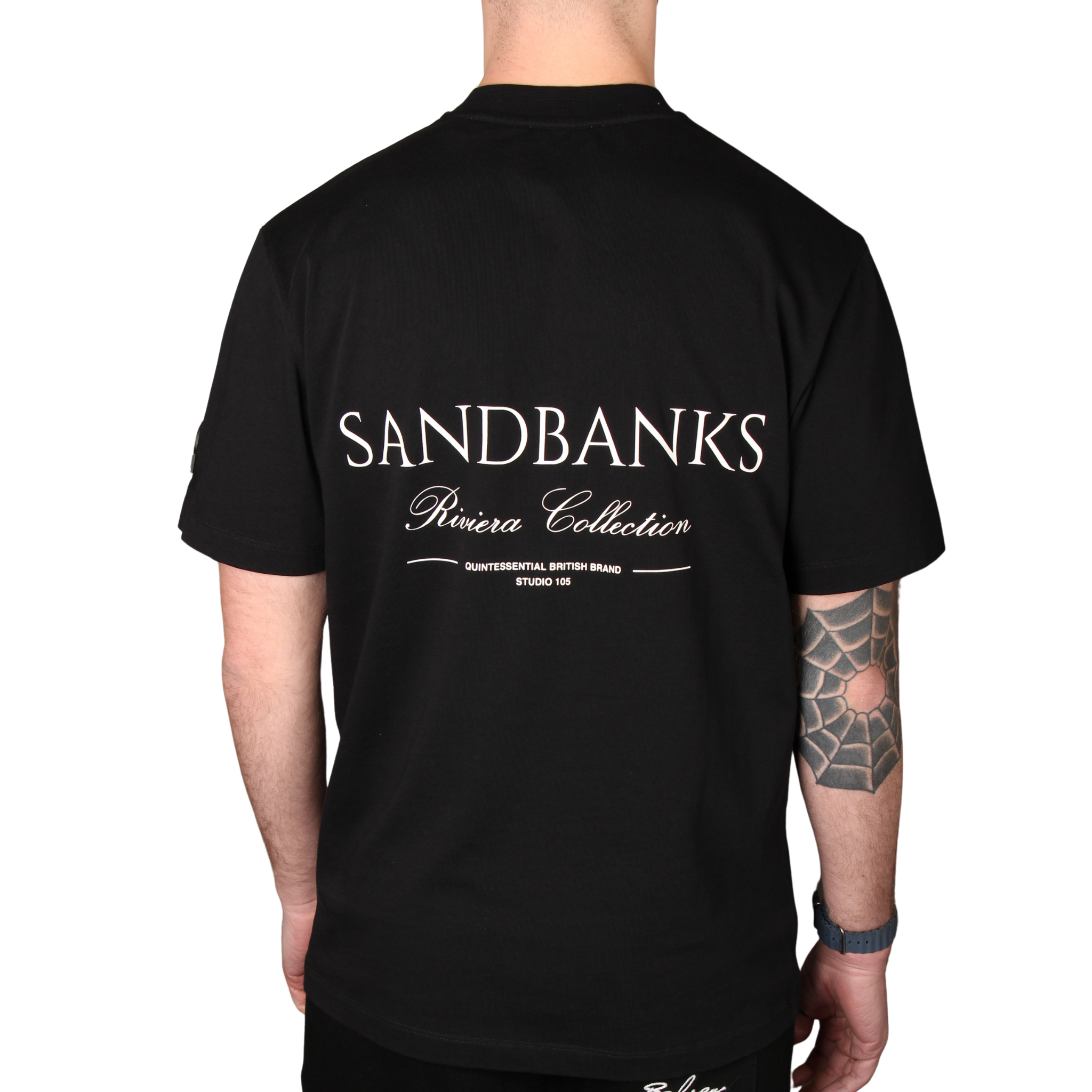 Mens Sandbanks Black Riveria Collection S/s T Shirt
