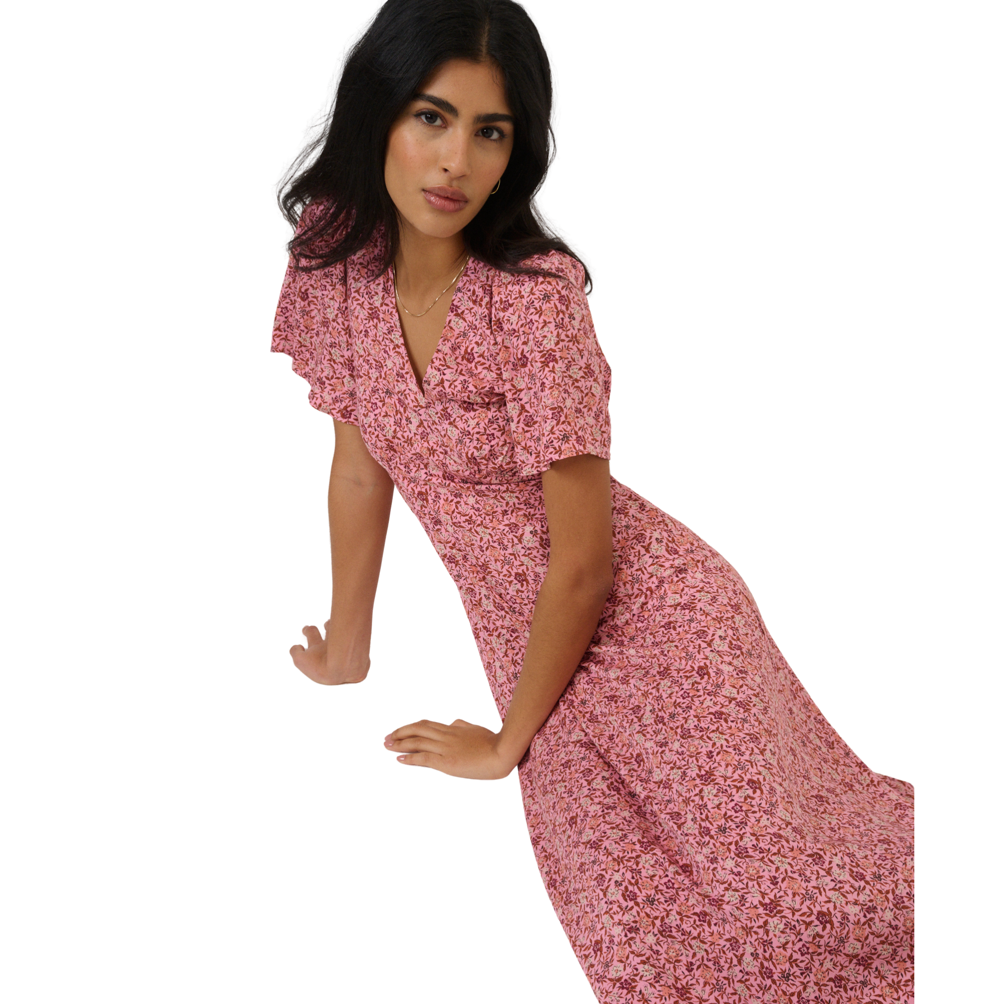 Womens Nobody's Child Pink Atlas Midi Dress