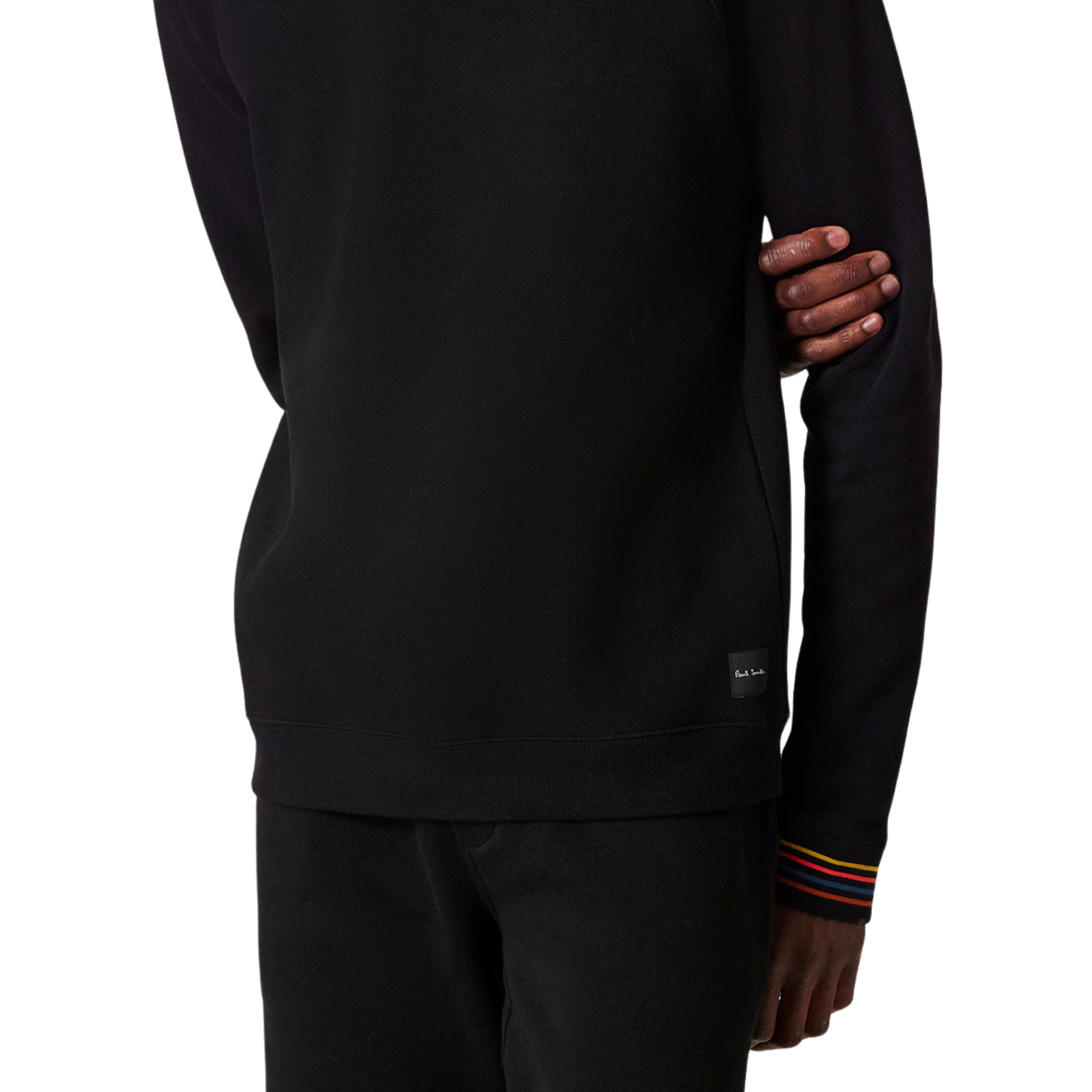 Mens Paul Smith Black Artist Rib Lounge Sweatshirt