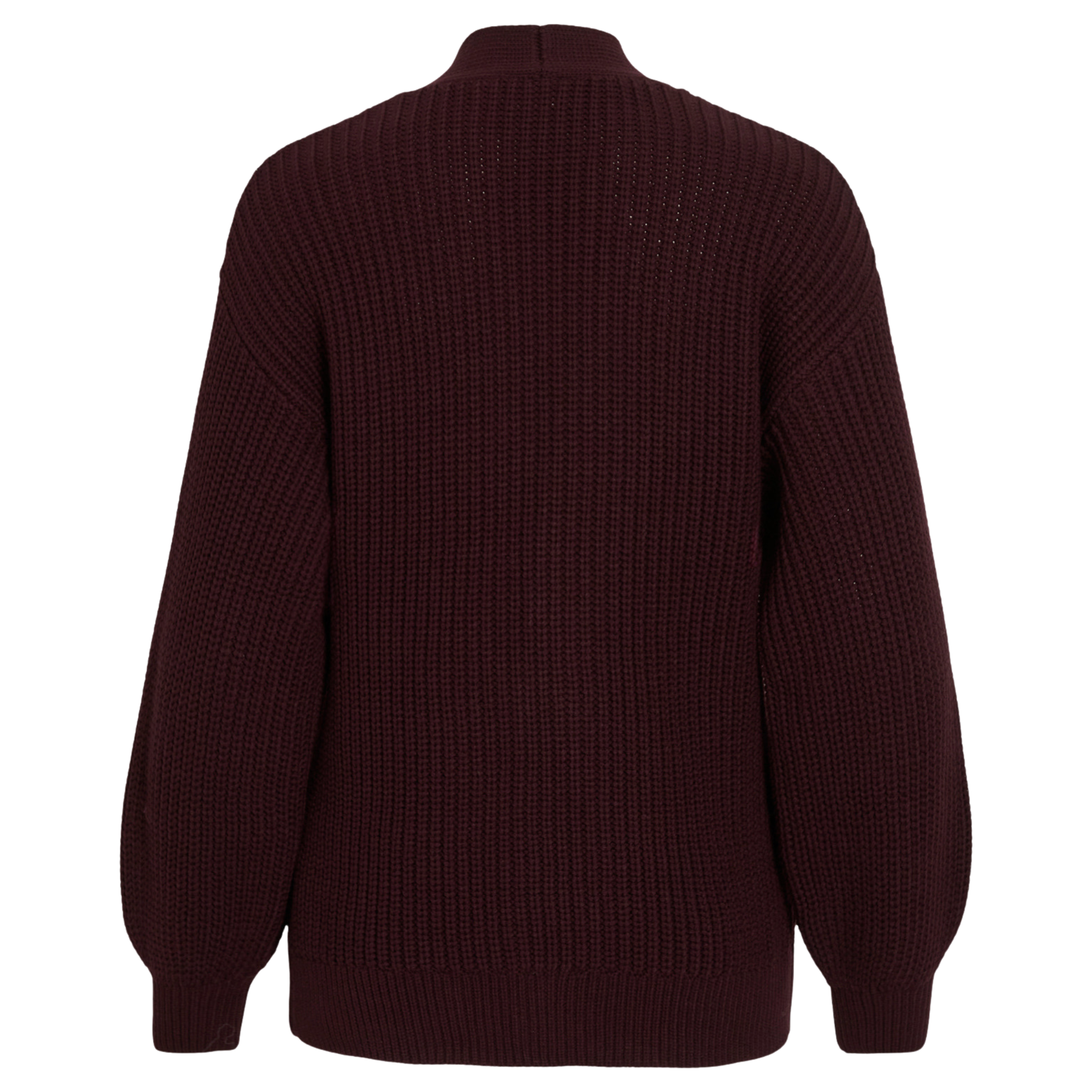 Womens Vila Plum Wine Vieha Open Cardigan