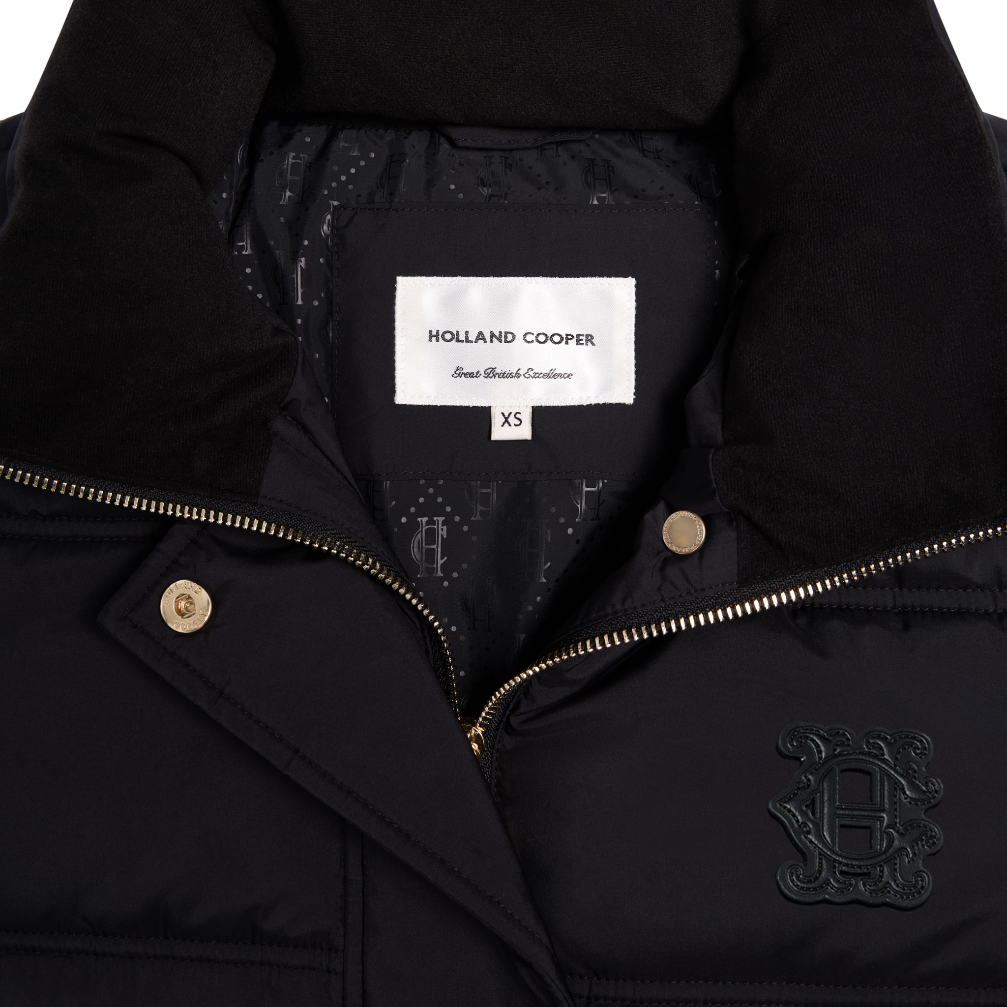 Womens Holland Cooper Black Milton Padded Gilet