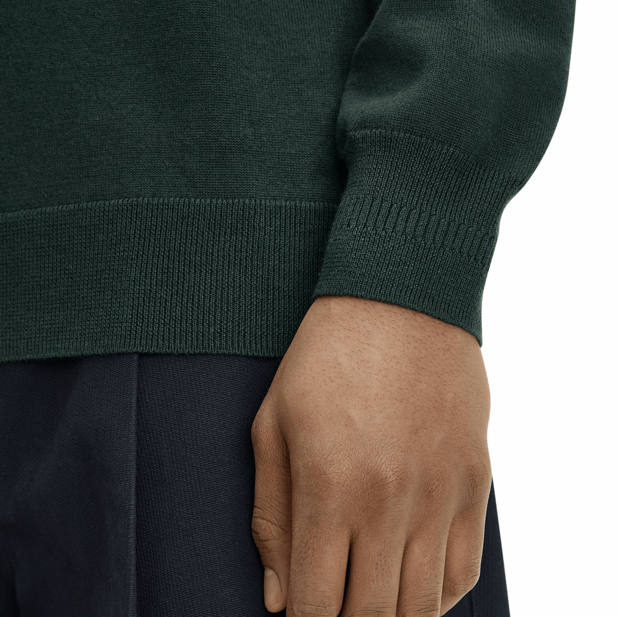Mens Fred Perry Grassroots Classic Knitted L/s Polo