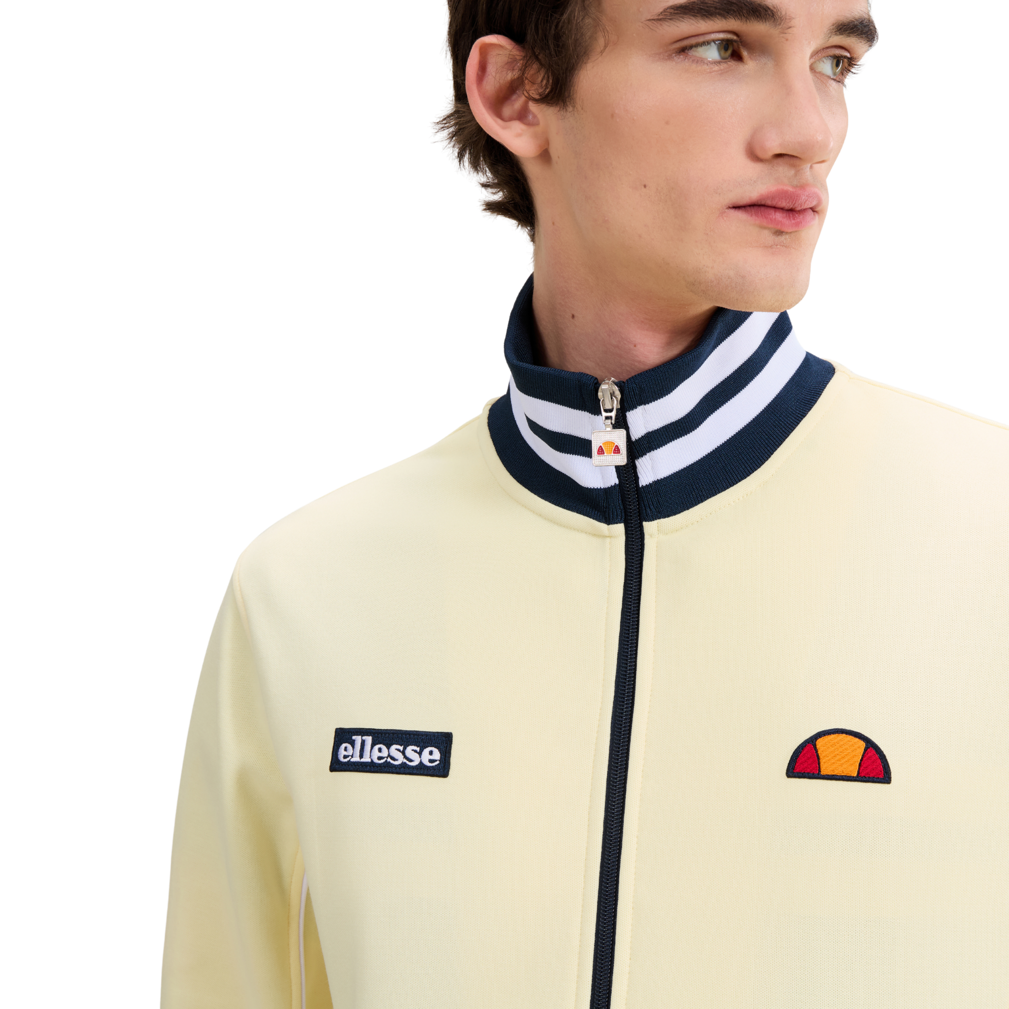 Mens Ellesse Navy/Light Yellow Venire S/s T Shirt