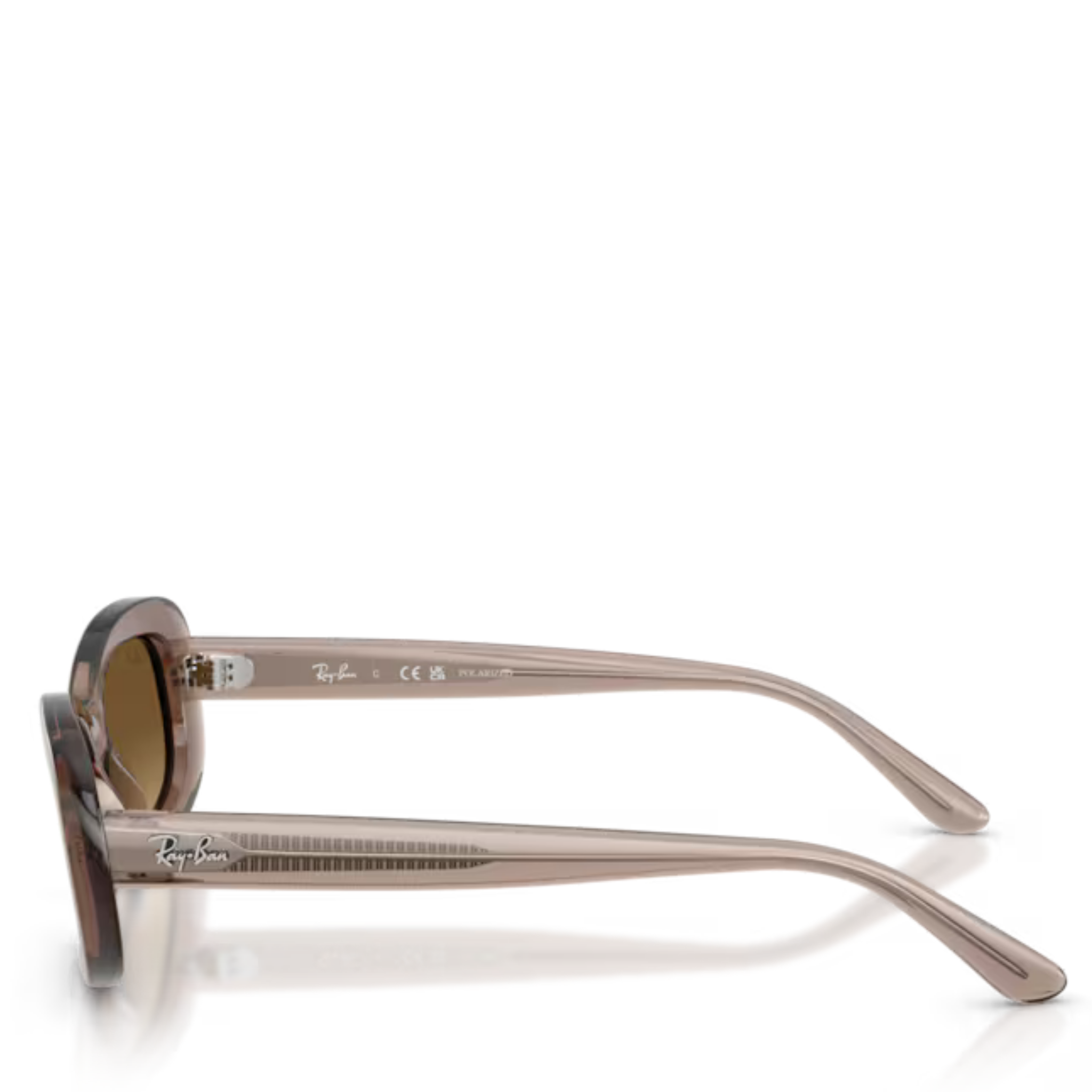 Womens Ray-Ban 6827M2 Transparent Beige RB2221 Polarized Sunglasses