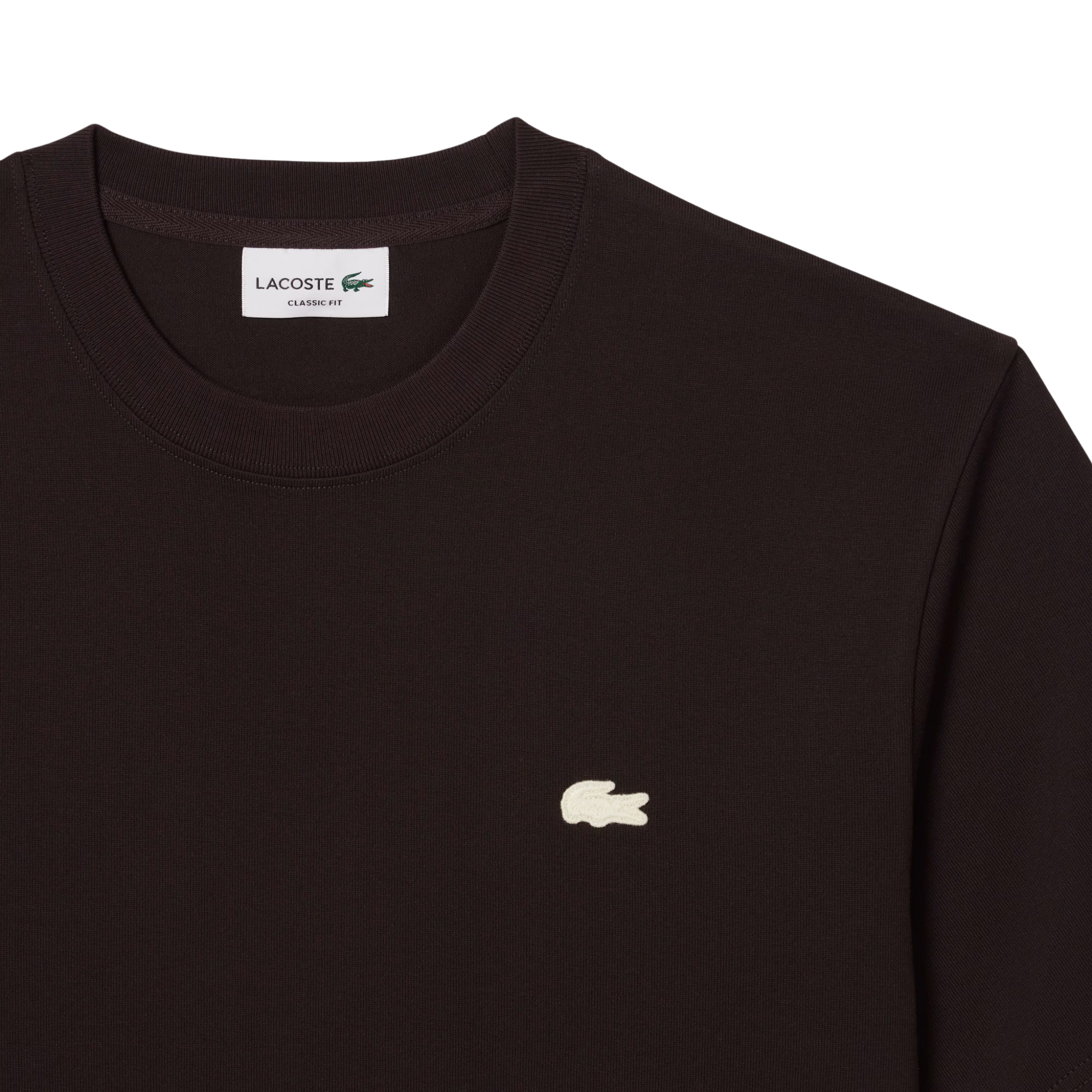 Mens Lacoste Brown Back Print S/s T Shirt