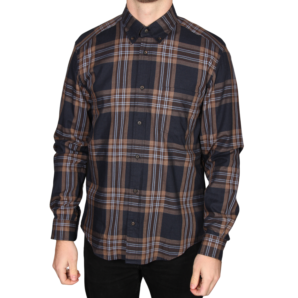 Mens BOSS Brown Check H-Liam-BD-P-C1-263 L/s Shirt