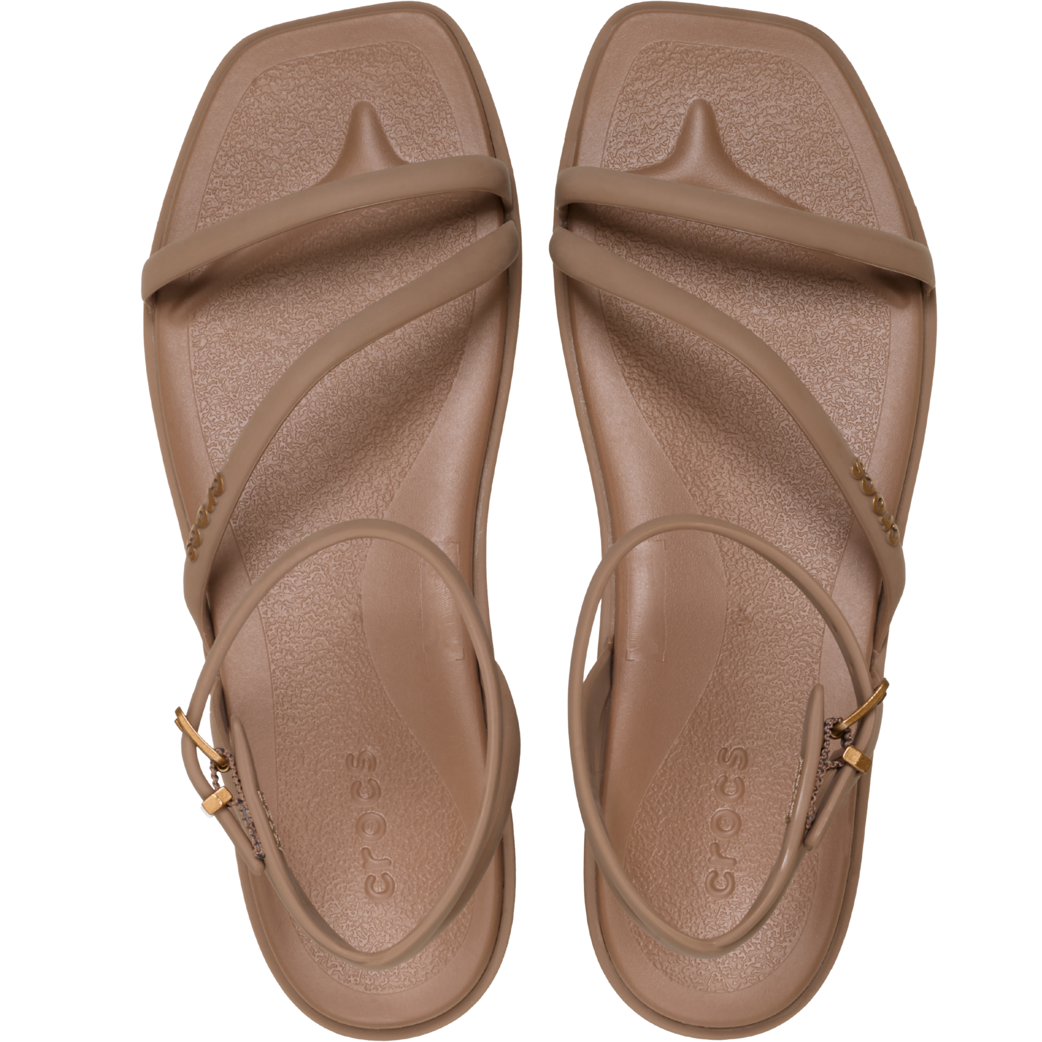 Womens Crocs Milk Chocolate Miami Ankle Strap Sandals