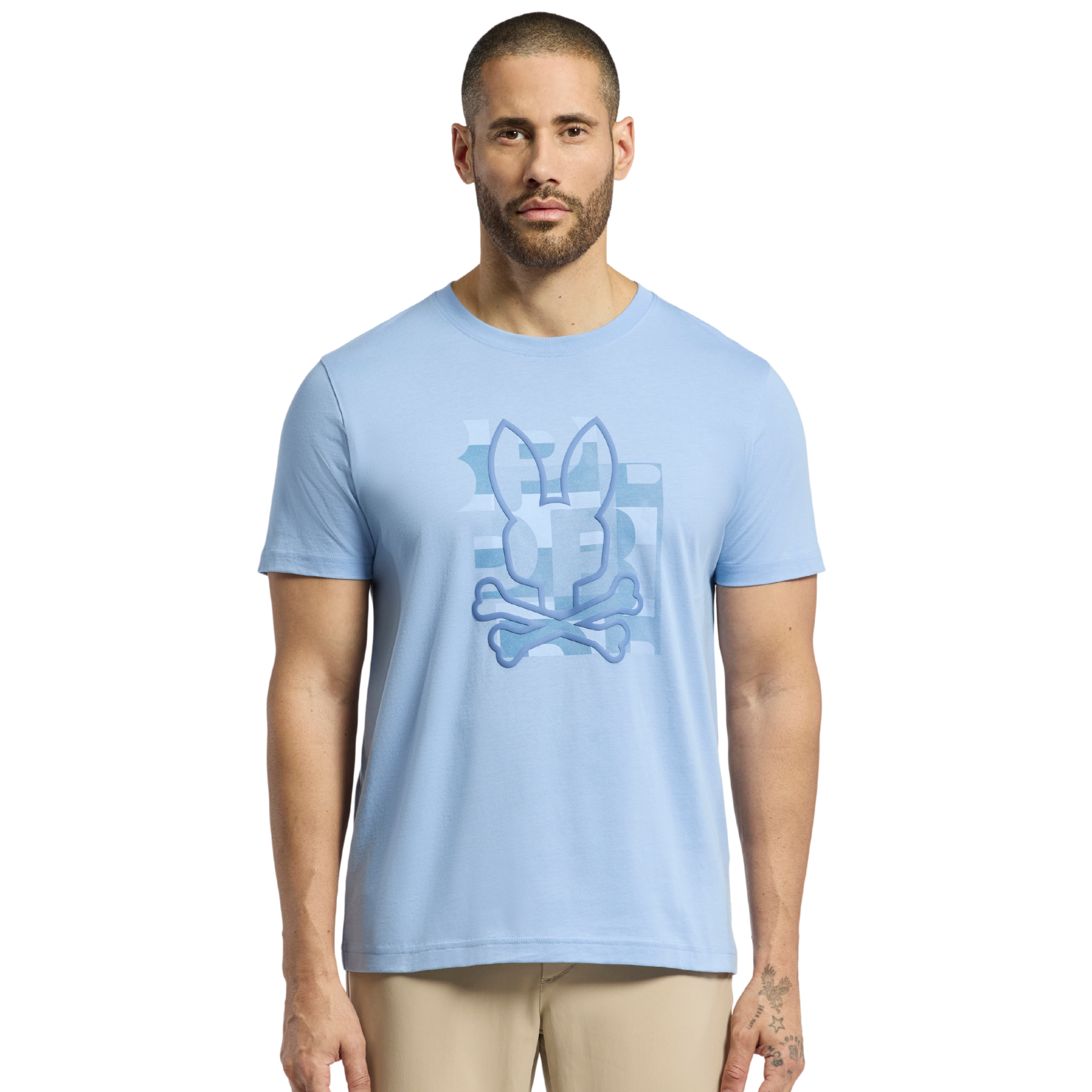 Mens Psycho Bunny Serenity Blue Zealand Graphic S/s T Shirt