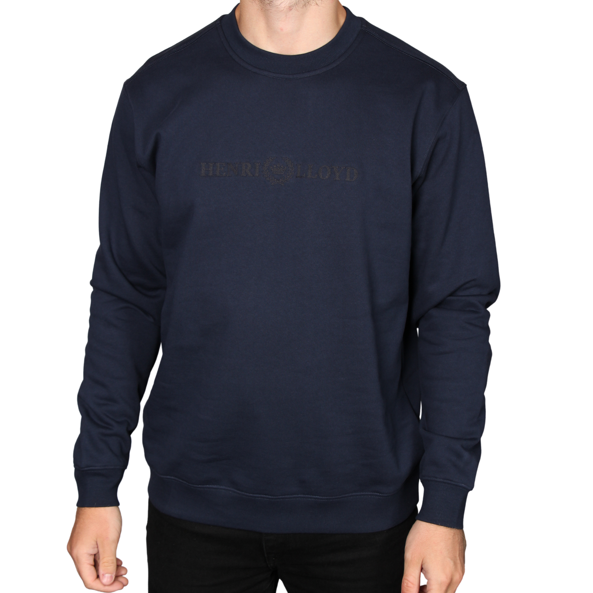 Mens Henri Lloyd Navy Lytham Crew Neck Sweatshirt