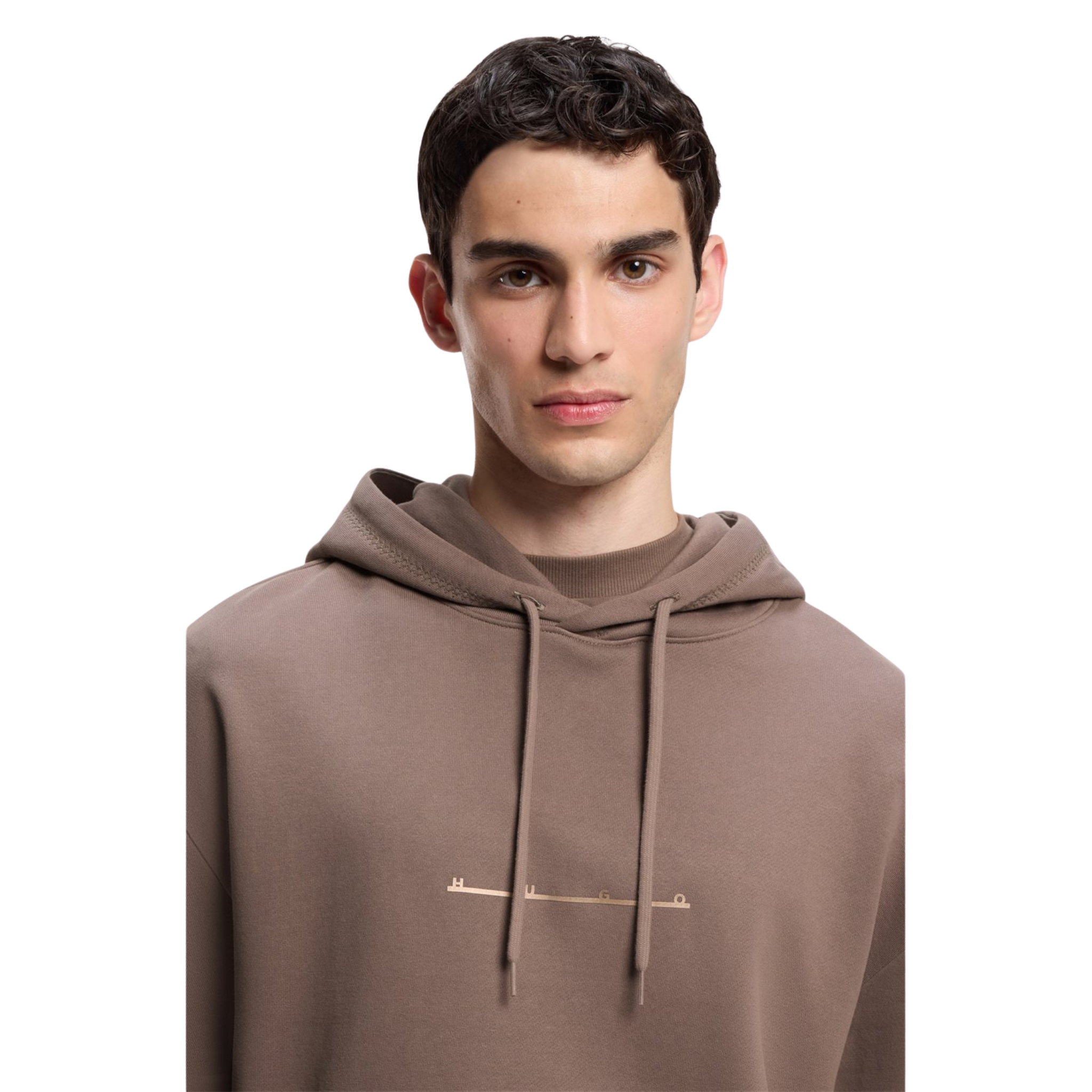 Mens HUGO Rust Datrihood Hoodie