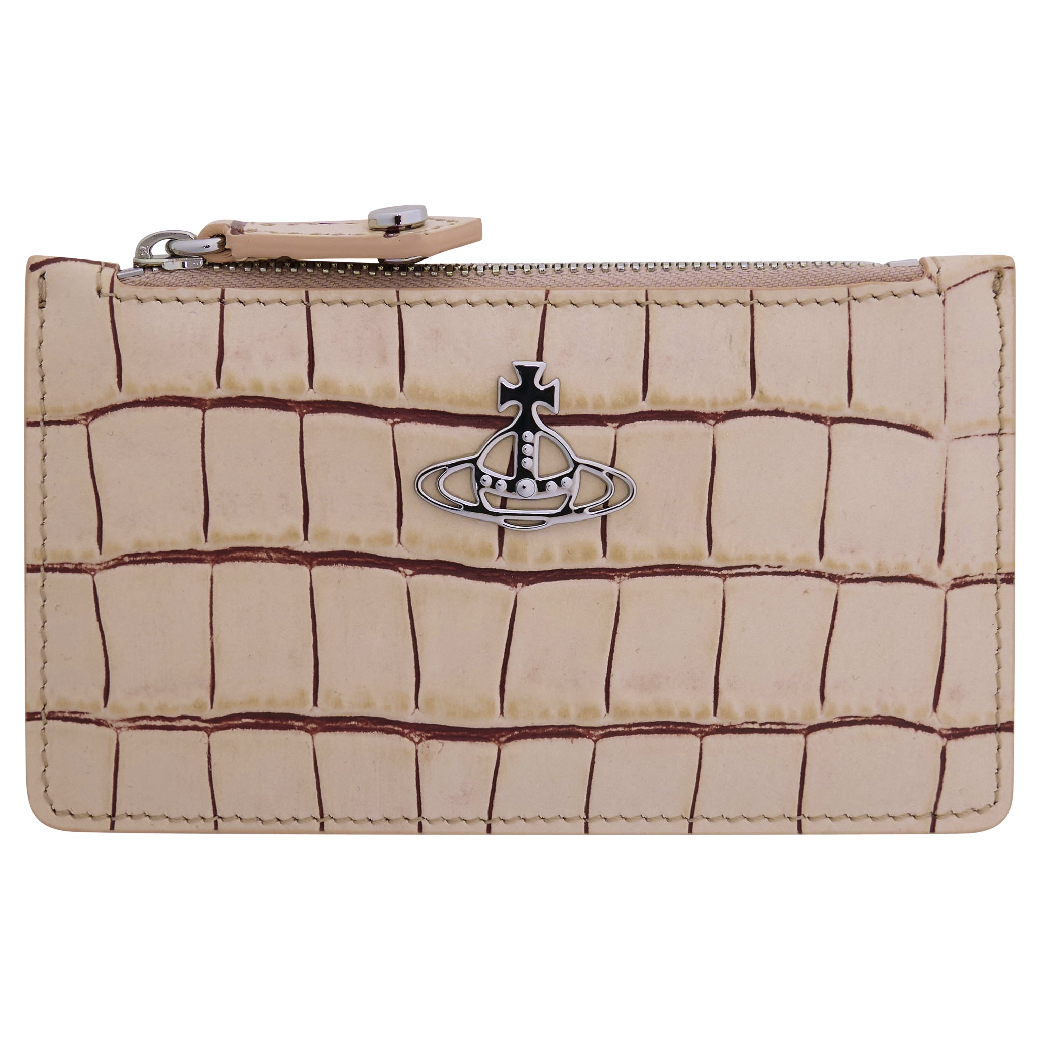 Womens Vivienne Westwood Pink Croc Slim LG Card Holder