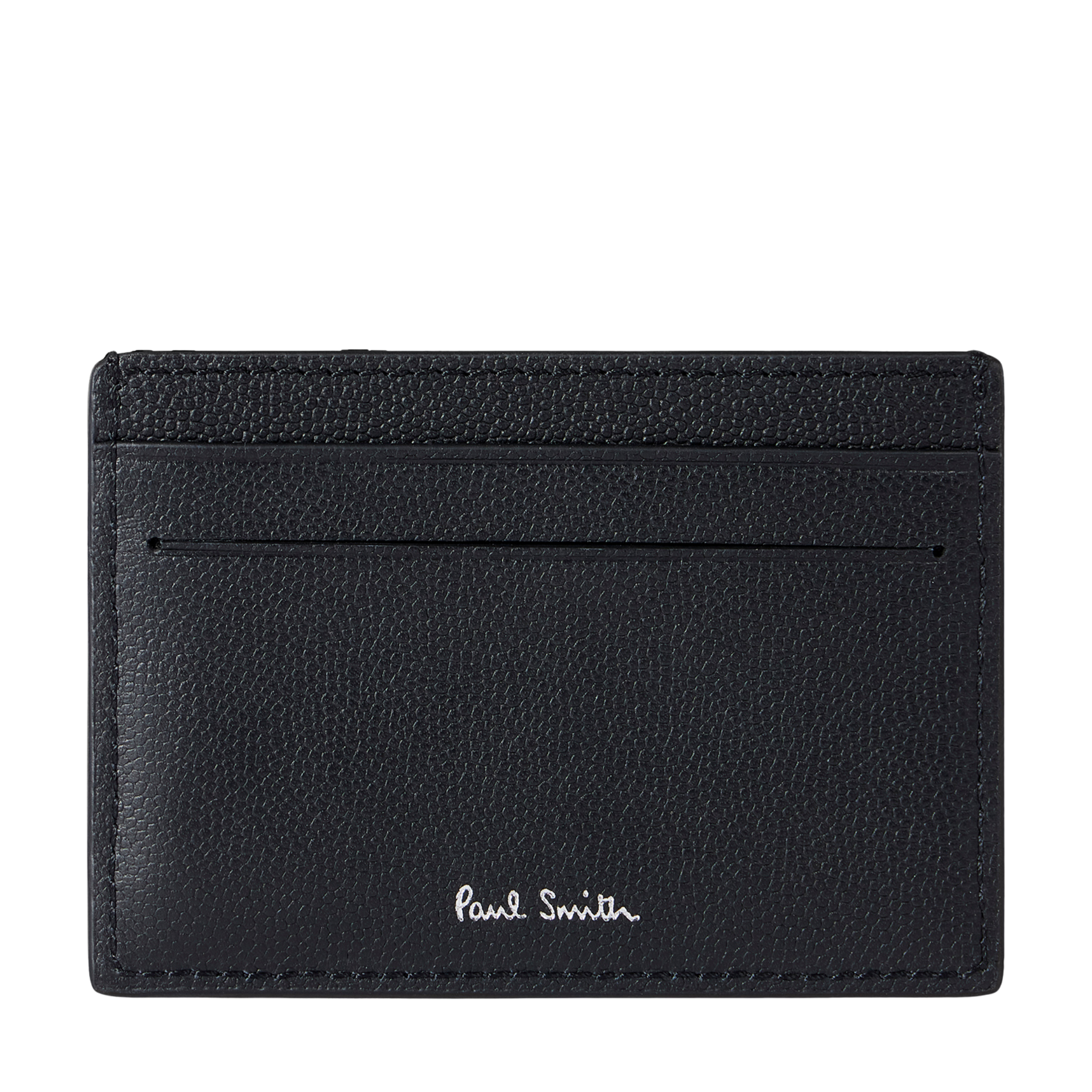 Mens Paul Smith Black Leather Zebra Badge Card Holder