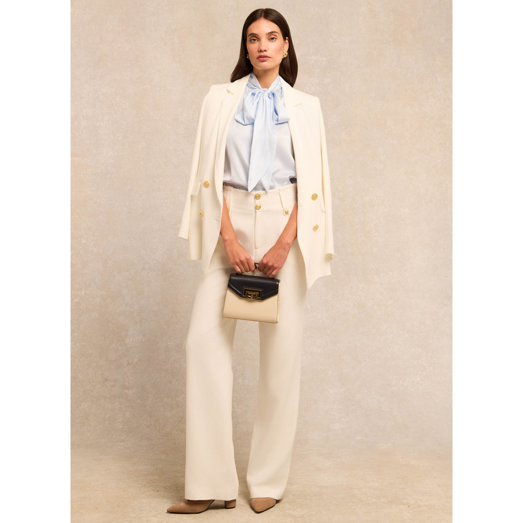 Womens Holland Cooper Sky Stripe Ariella Sleeveless Blouse