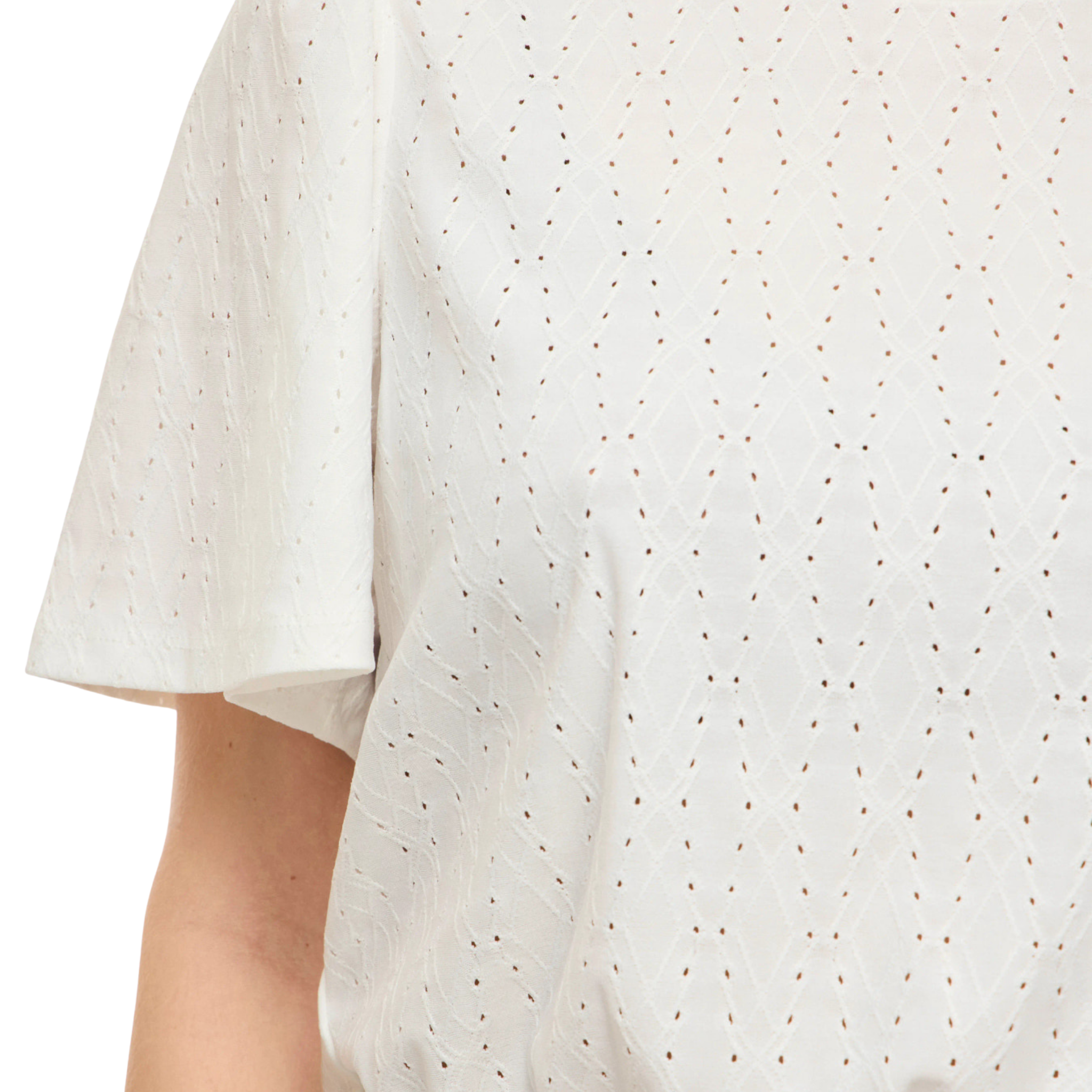 Womens Vila Snow White Vibelli S/s Top