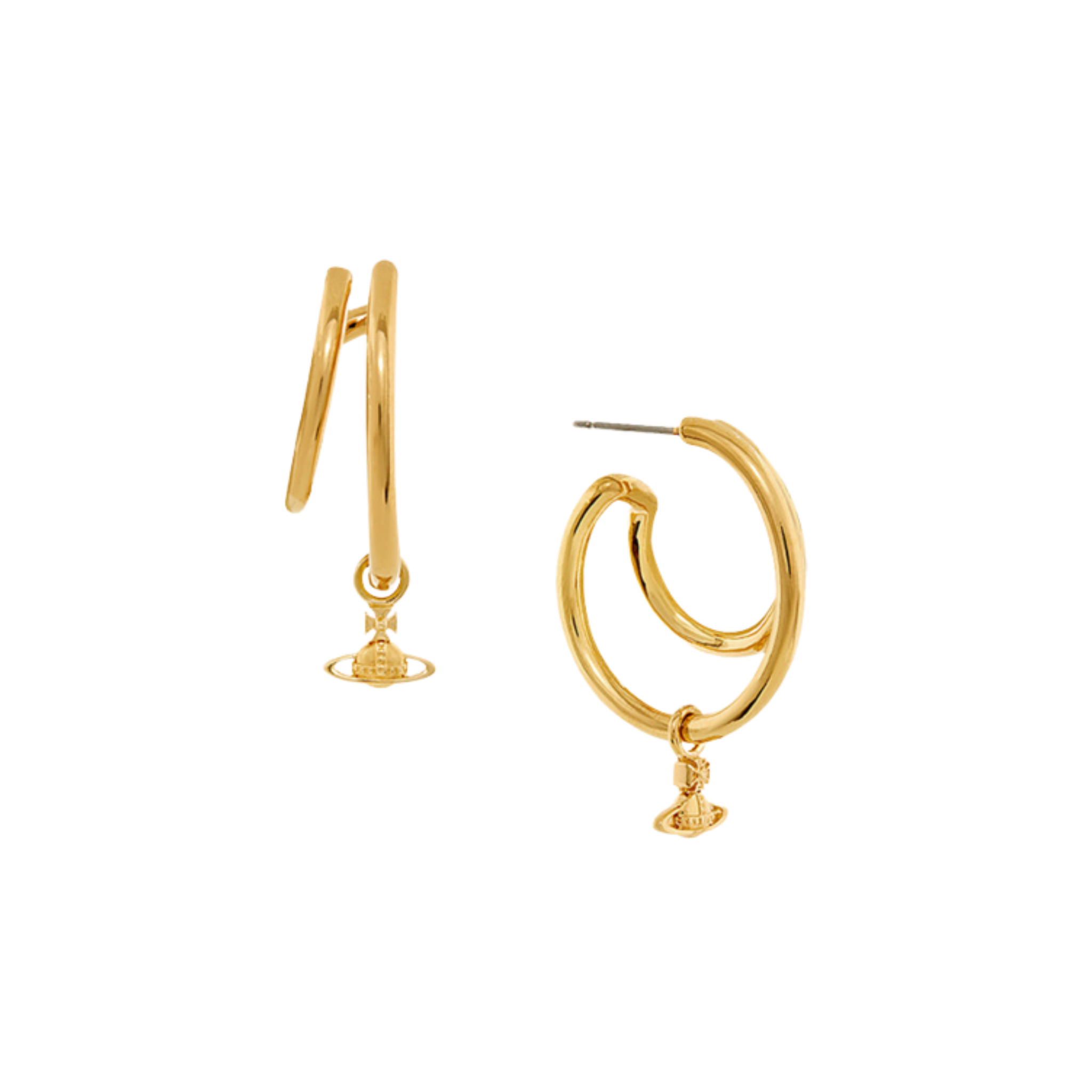 Vivienne Westwood Gold Ronda Stacked Hoop Earrings