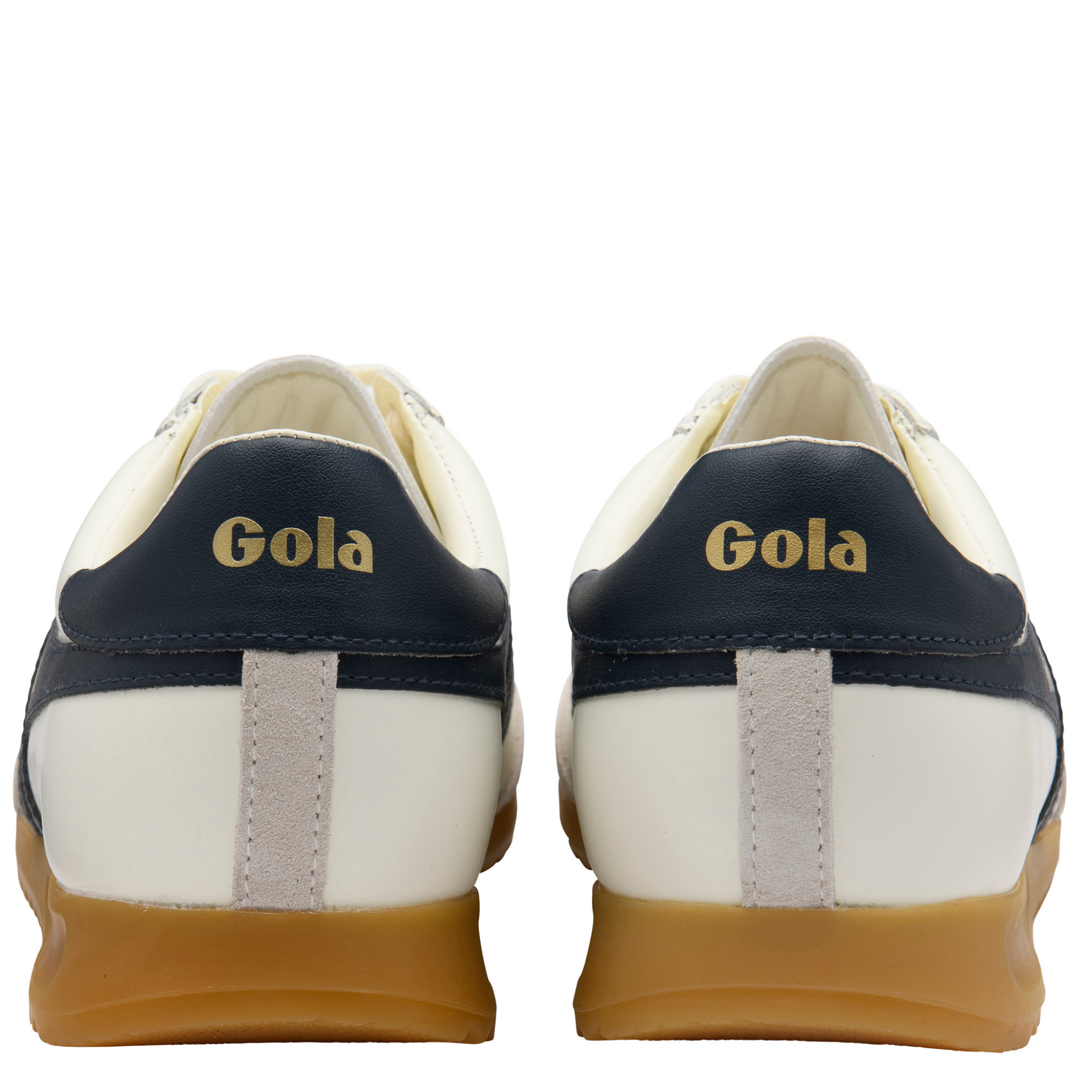 Mens Gola Off White/Navy Torpedo Leather Trainers