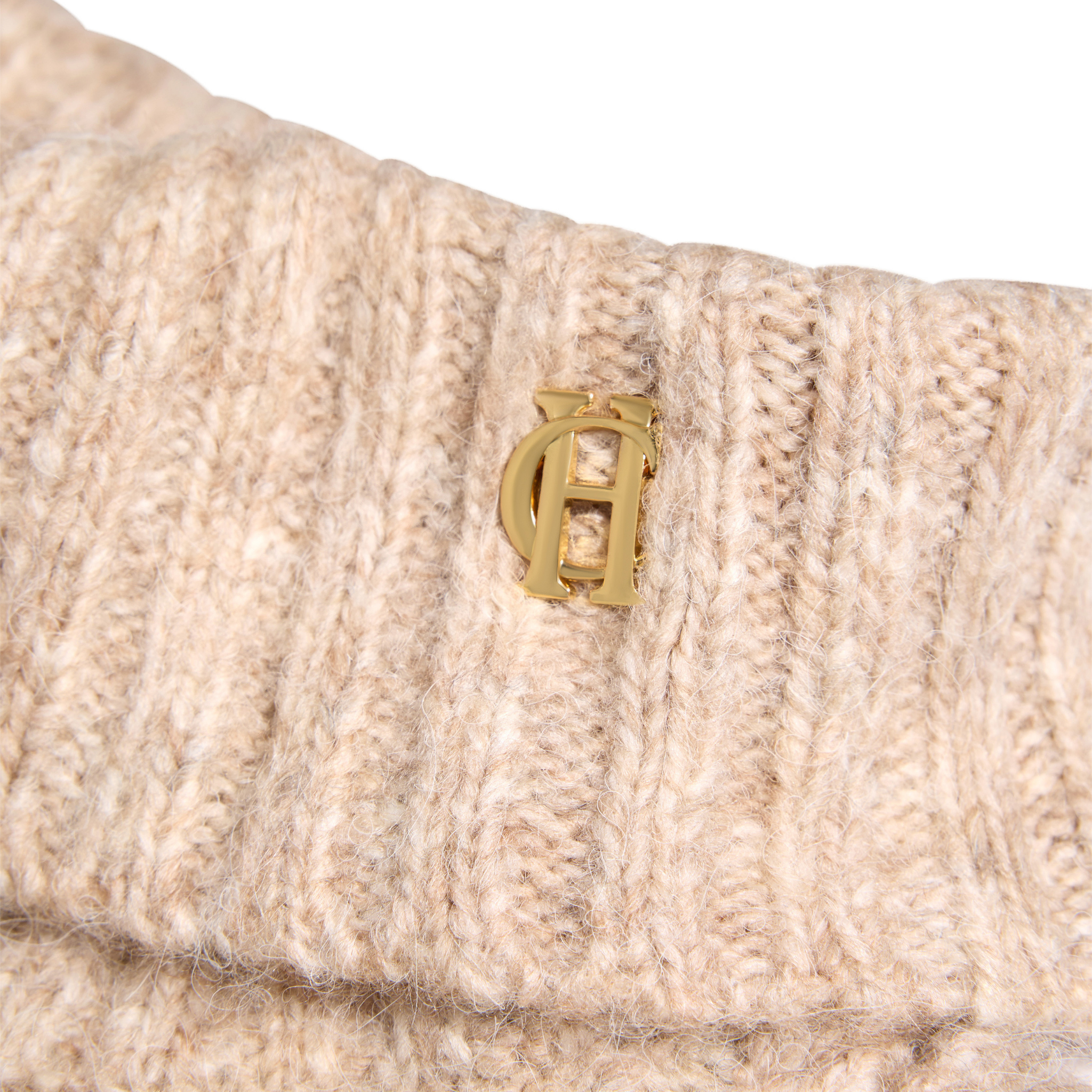 Womens Holland Cooper Taupe Noveli Roll Neck Knit Jumper