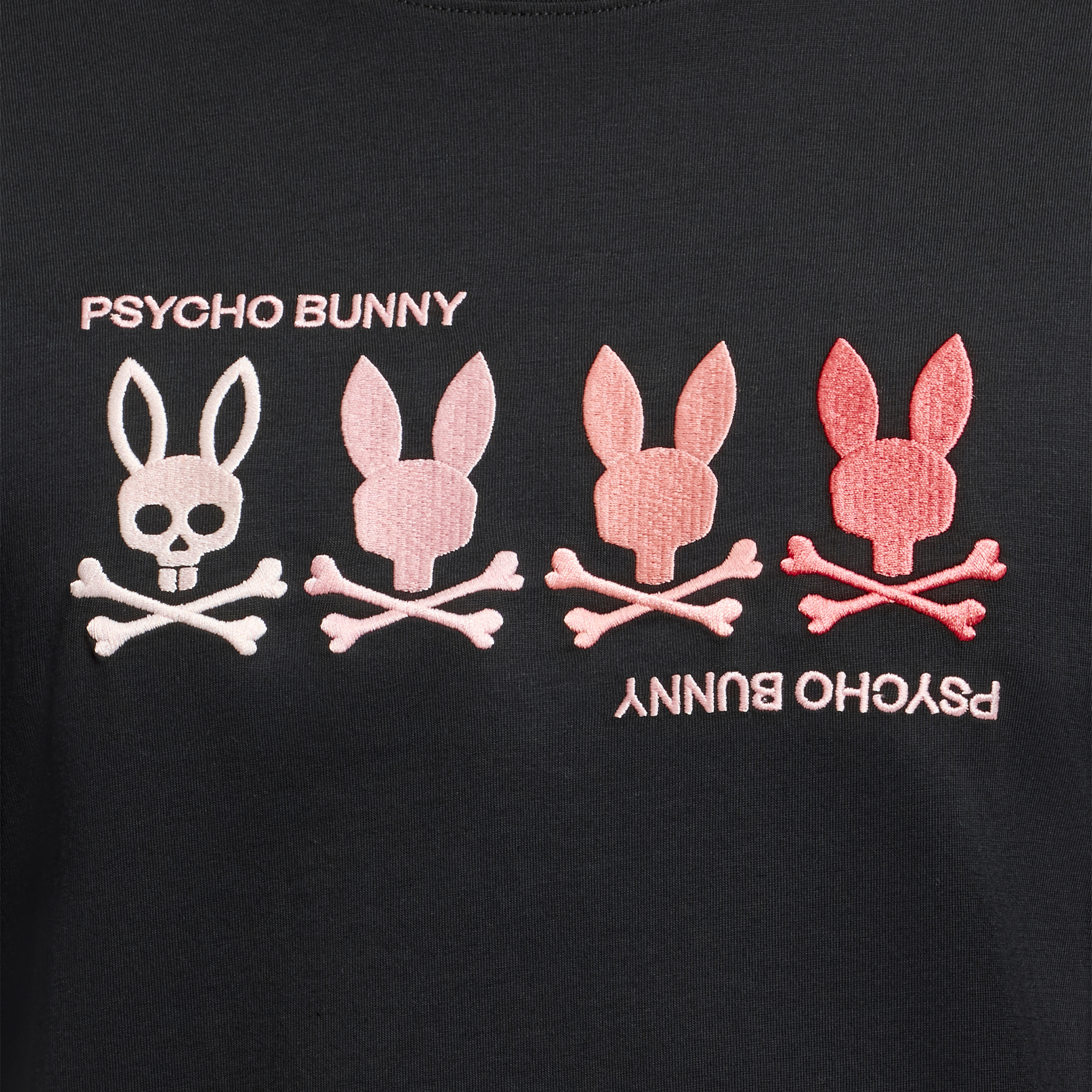 Mens Psycho Bunny Black Oceania Embroidered Graphic S/s T Shirt