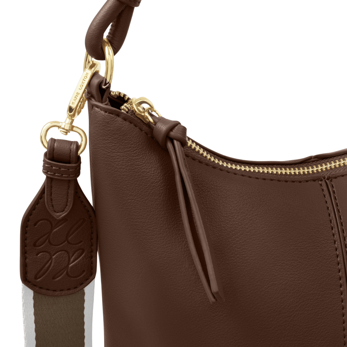 Womens Katie Loxton Dark Chocolate Hallie Satchel Bag