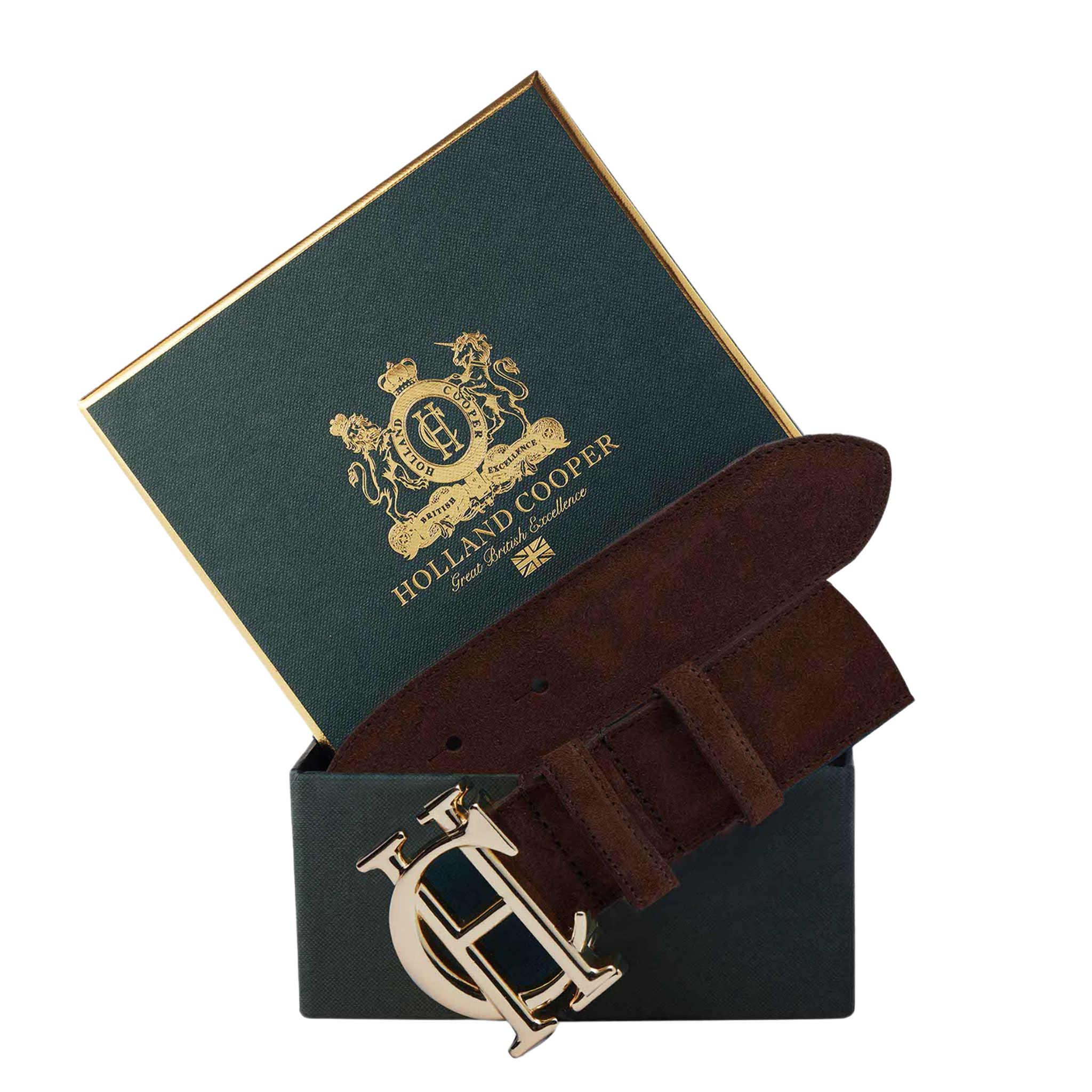 Womens Holland Cooper Chocolate Suede Classic Belt