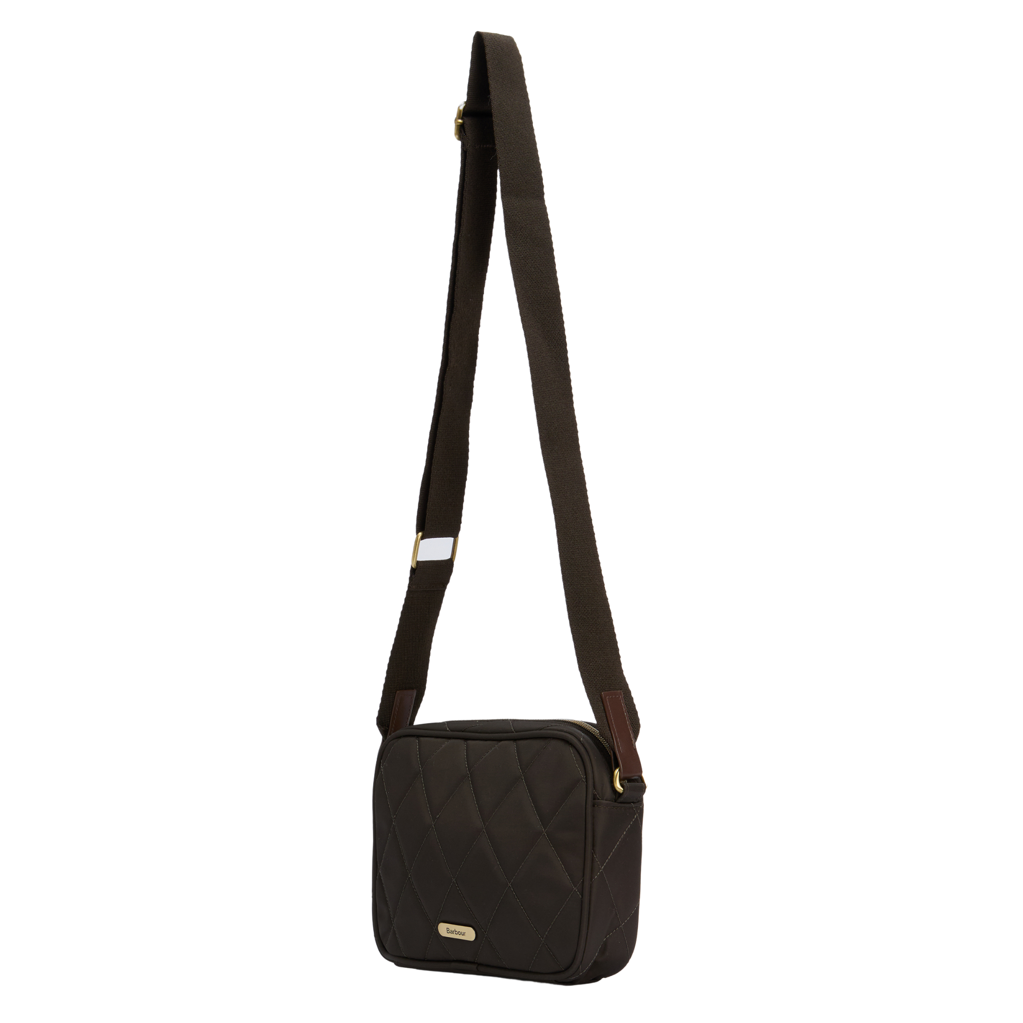 Womens Barbour Olive Quilted Crossbody Bag