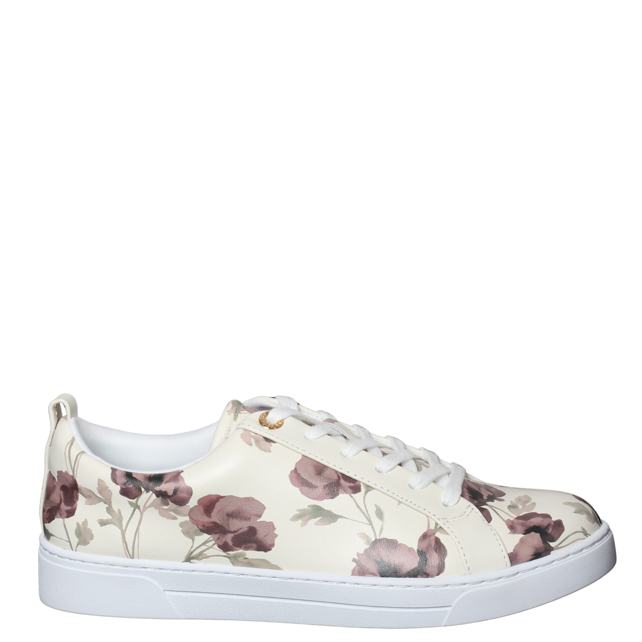 Womens Ted Baker White Keilly Printed Detail Trainers
