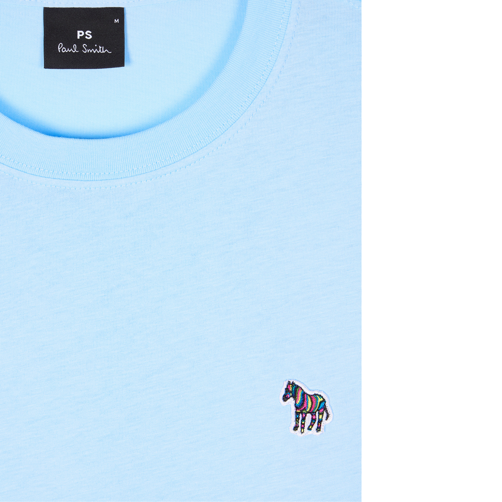 Mens Paul Smith Light Blue Zebra Badge Reg Fit S/s T Shirt