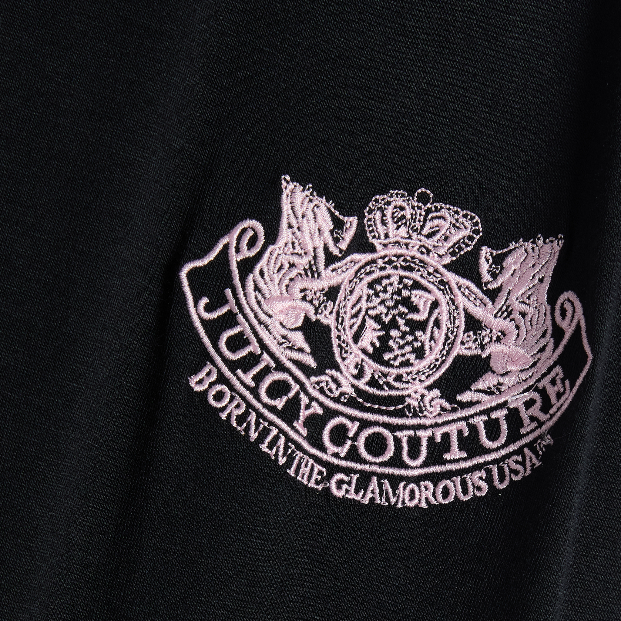 Womens Juicy Couture Black Dog Crest Jersey Shirt Pyjamas