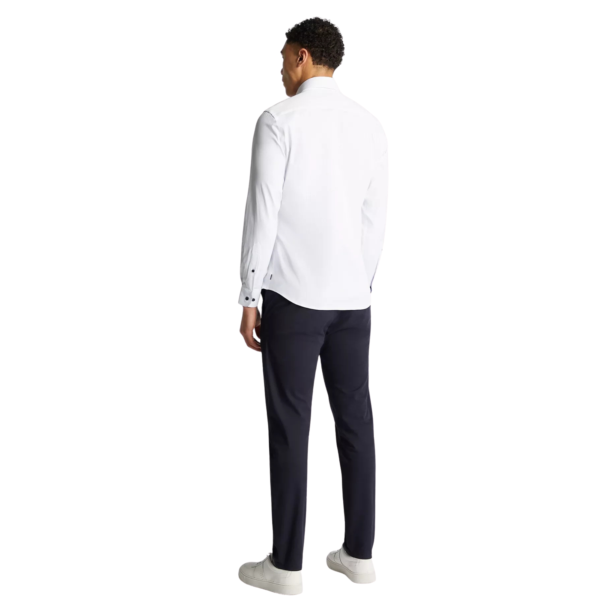 Mens Remus Uomo White Tapered Fit L/s Shirt