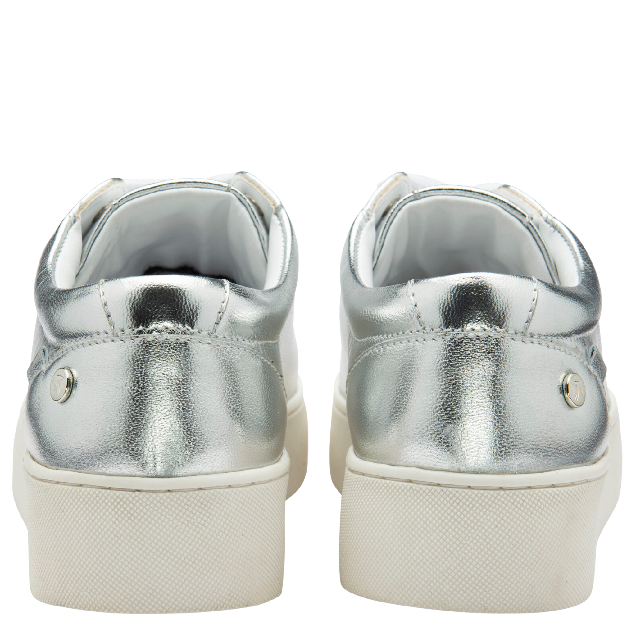 Womens Ravel Silver Leather Solon Trainers