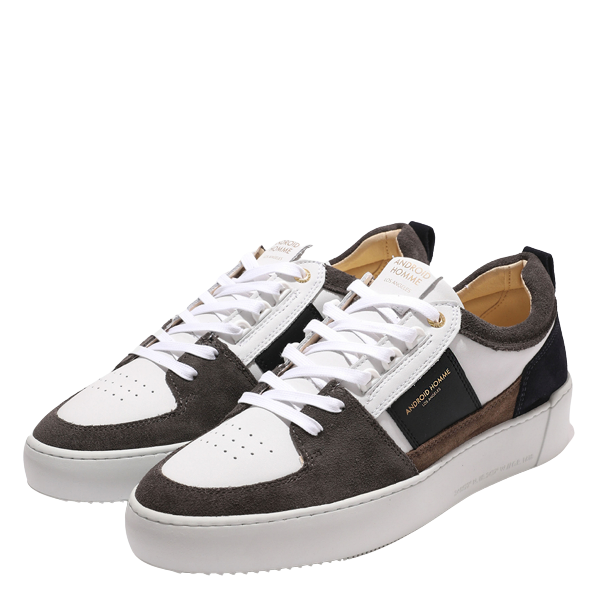 Mens Android Homme White/Navy/Grey/Taupe Point Dume Trainers