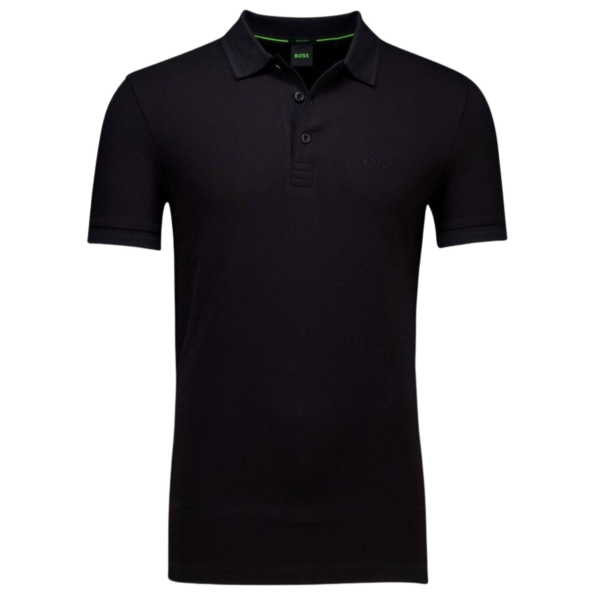 Mens BOSS Black Paddy Regular Fit S/s Polo Shirt