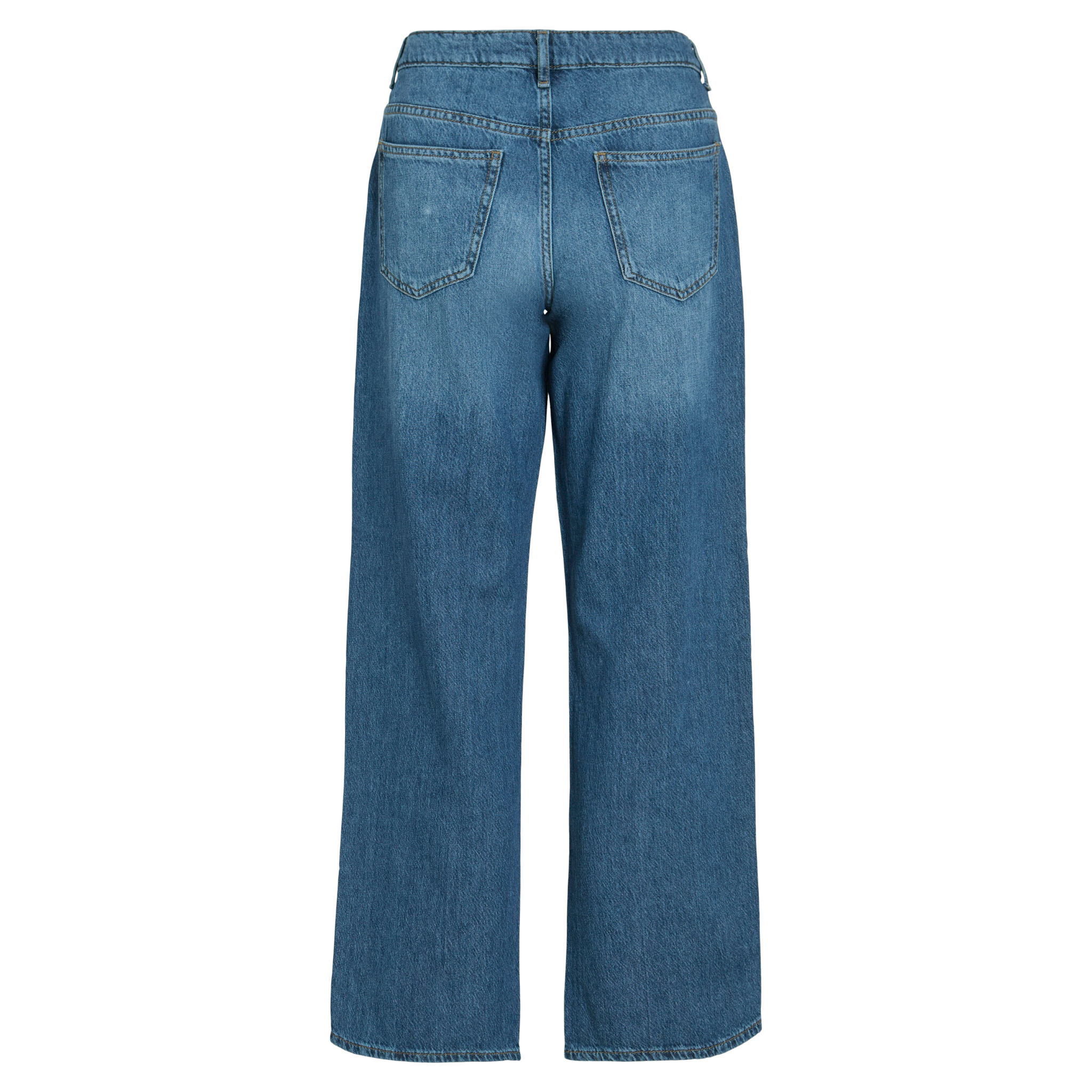 Womens Vila Medium Blue Vipalma Wide Jeans