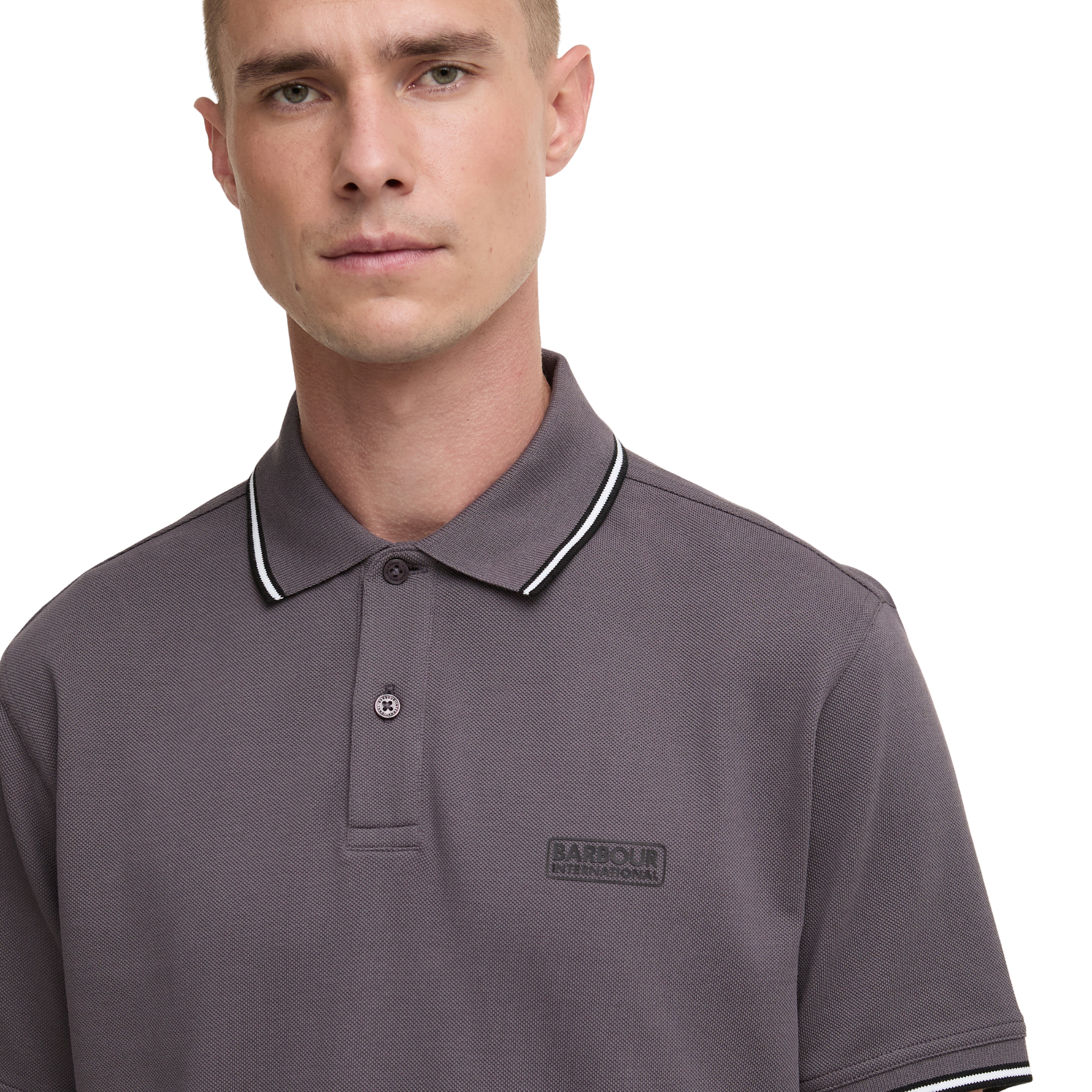 Mens Barbour International Aluminium Evan S/s Polo Shirt