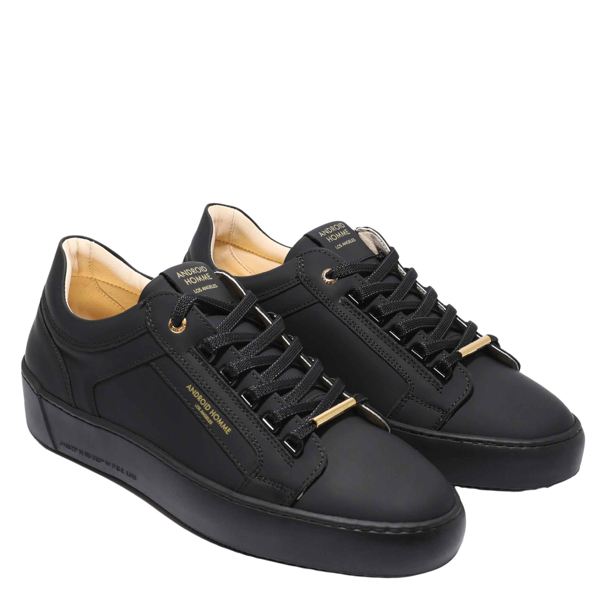 Mens Android Homme Black Venice Rubberised Trainers