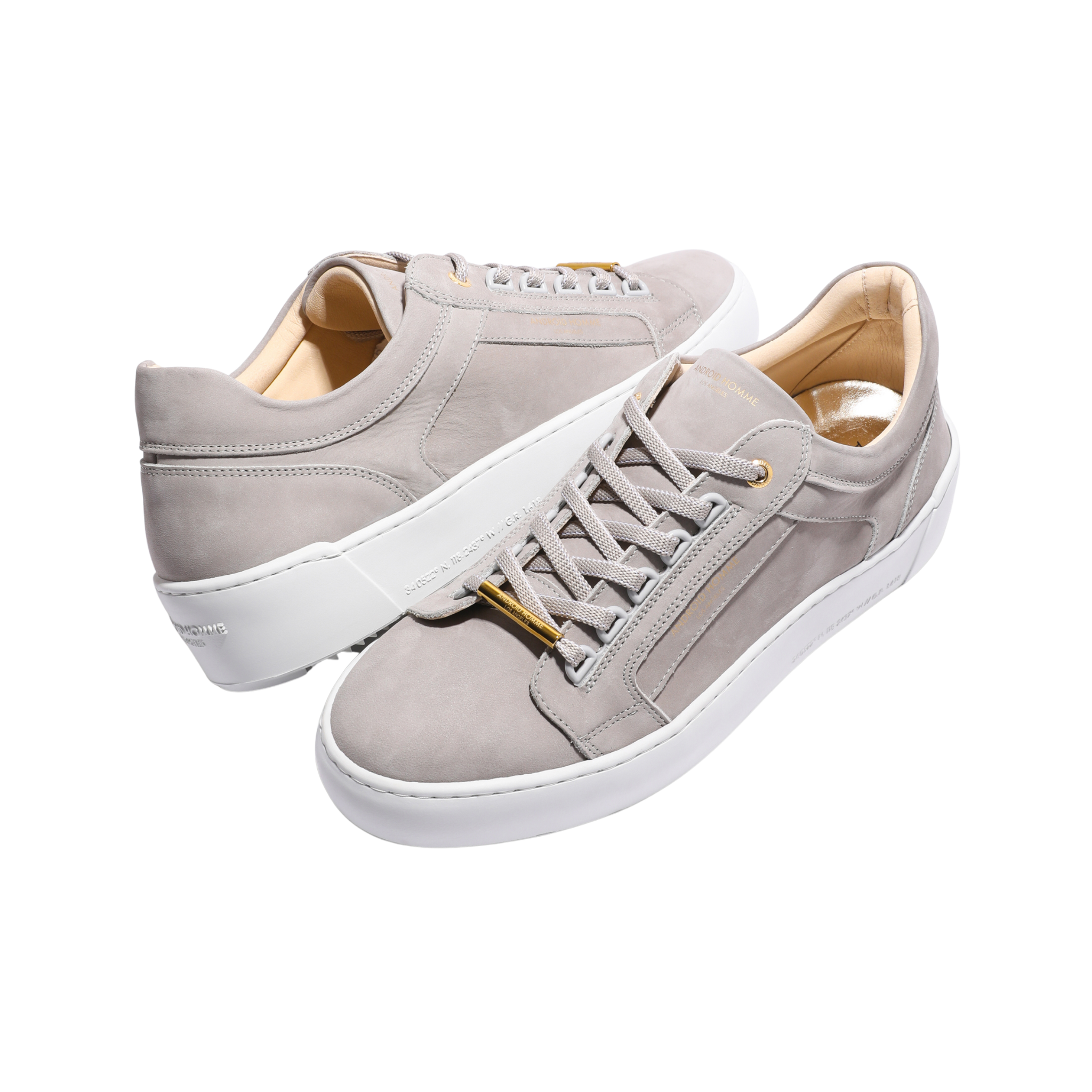 Mens Android Homme Taupe Venice Nubuck/Gold Trainers