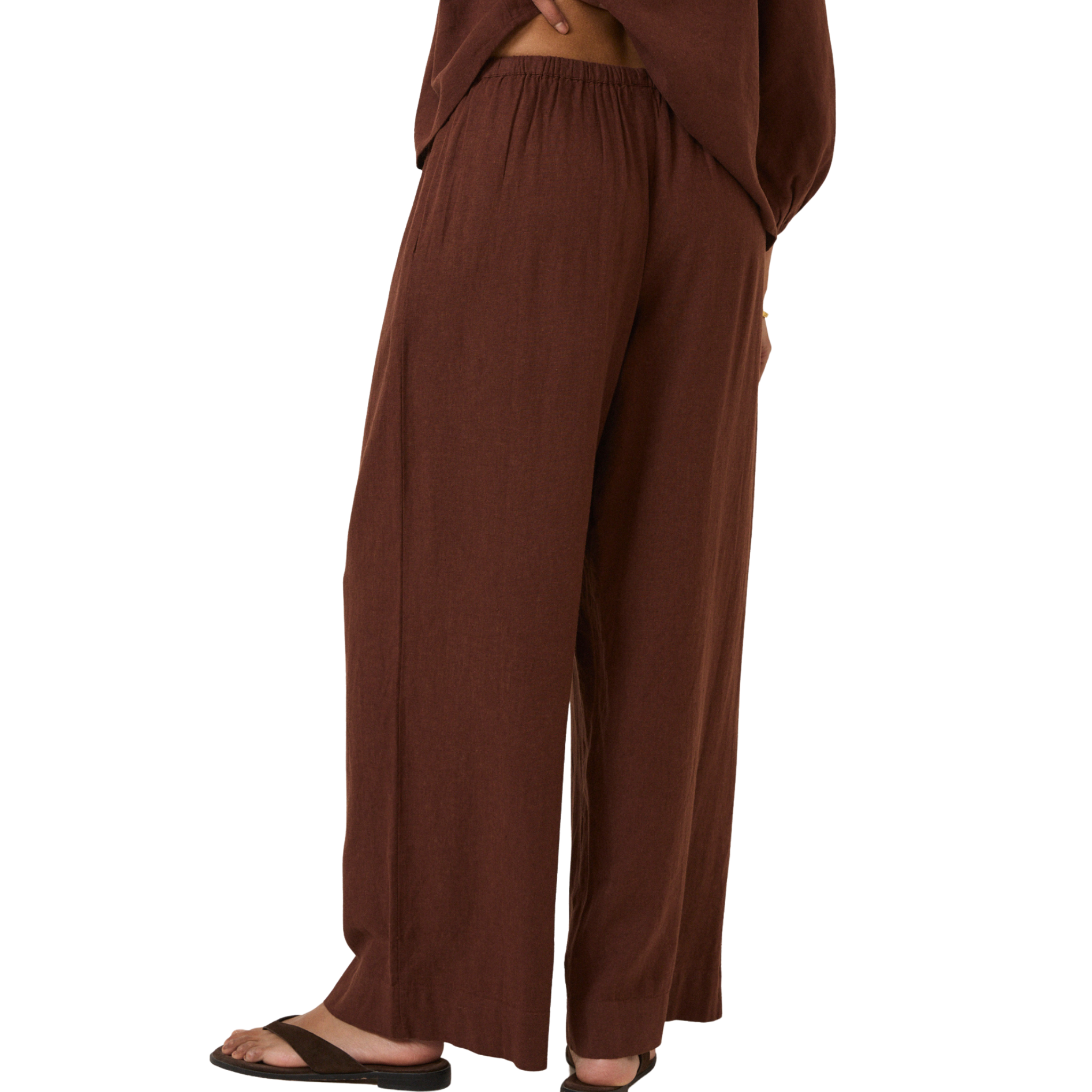 Womens Nobody's Child Brown Tadlow Linen Trousers