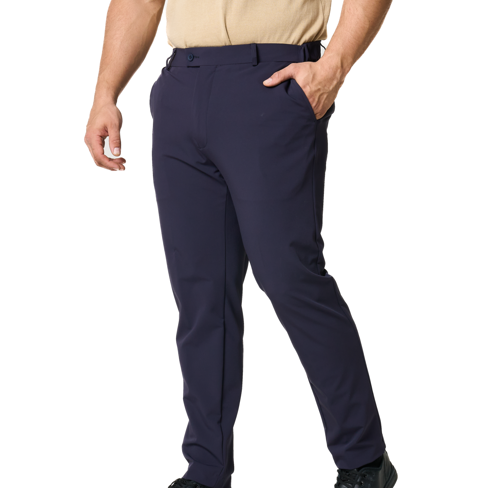 Mens SEINSE Navy Stretch Trousers